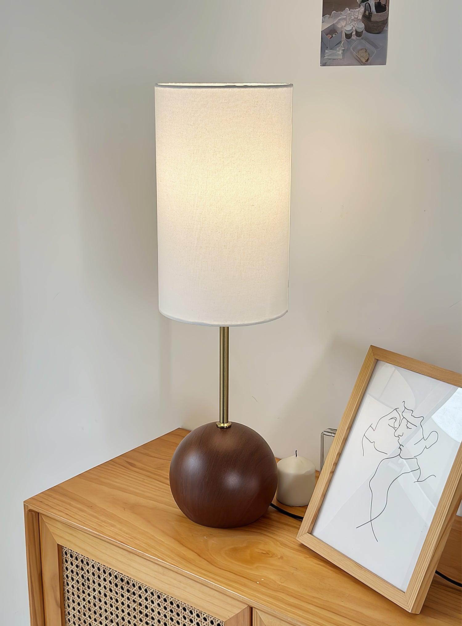 Orbis Wooden Sphere Table Lamp - Blowlighting