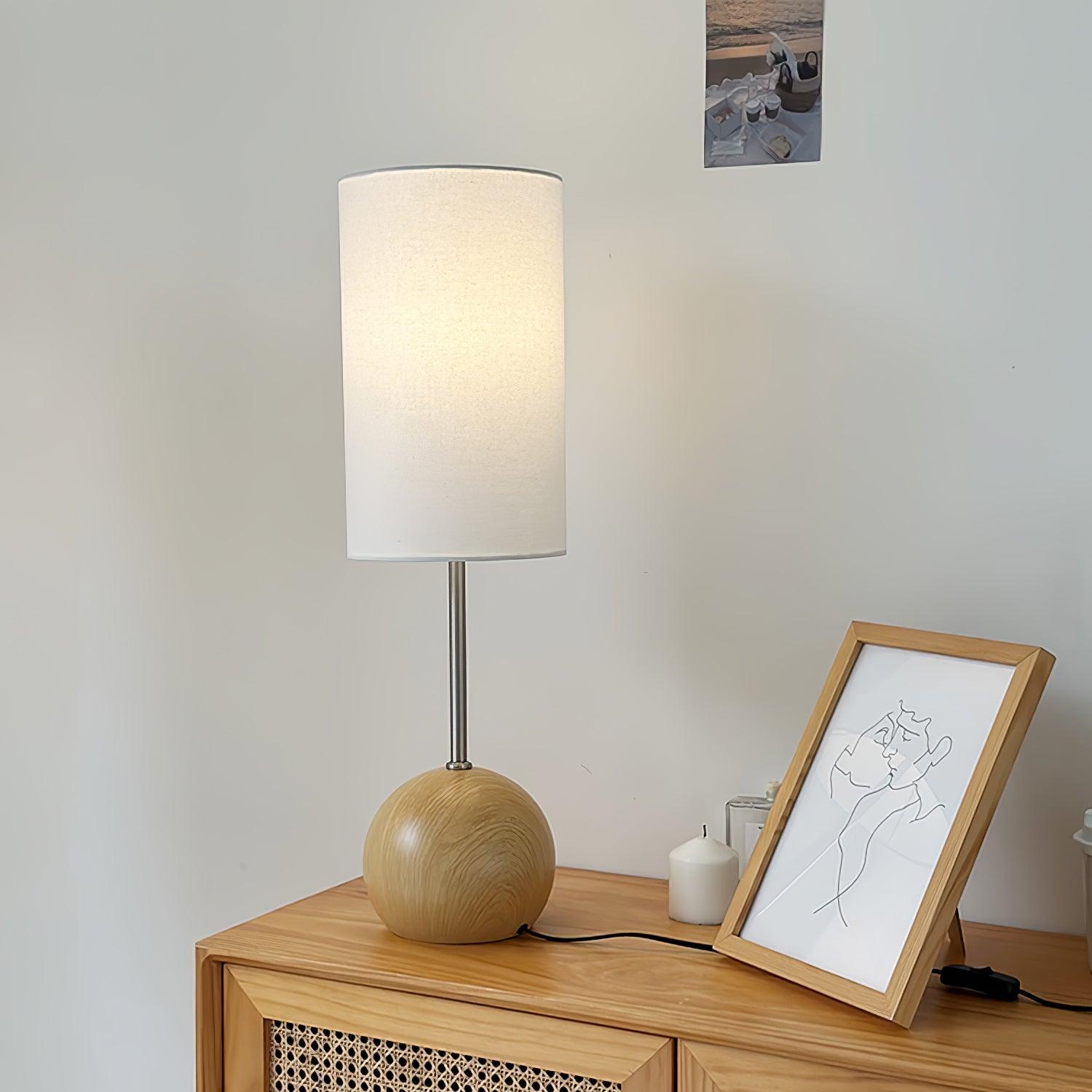 Orbis Wooden Sphere Table Lamp - Blowlighting