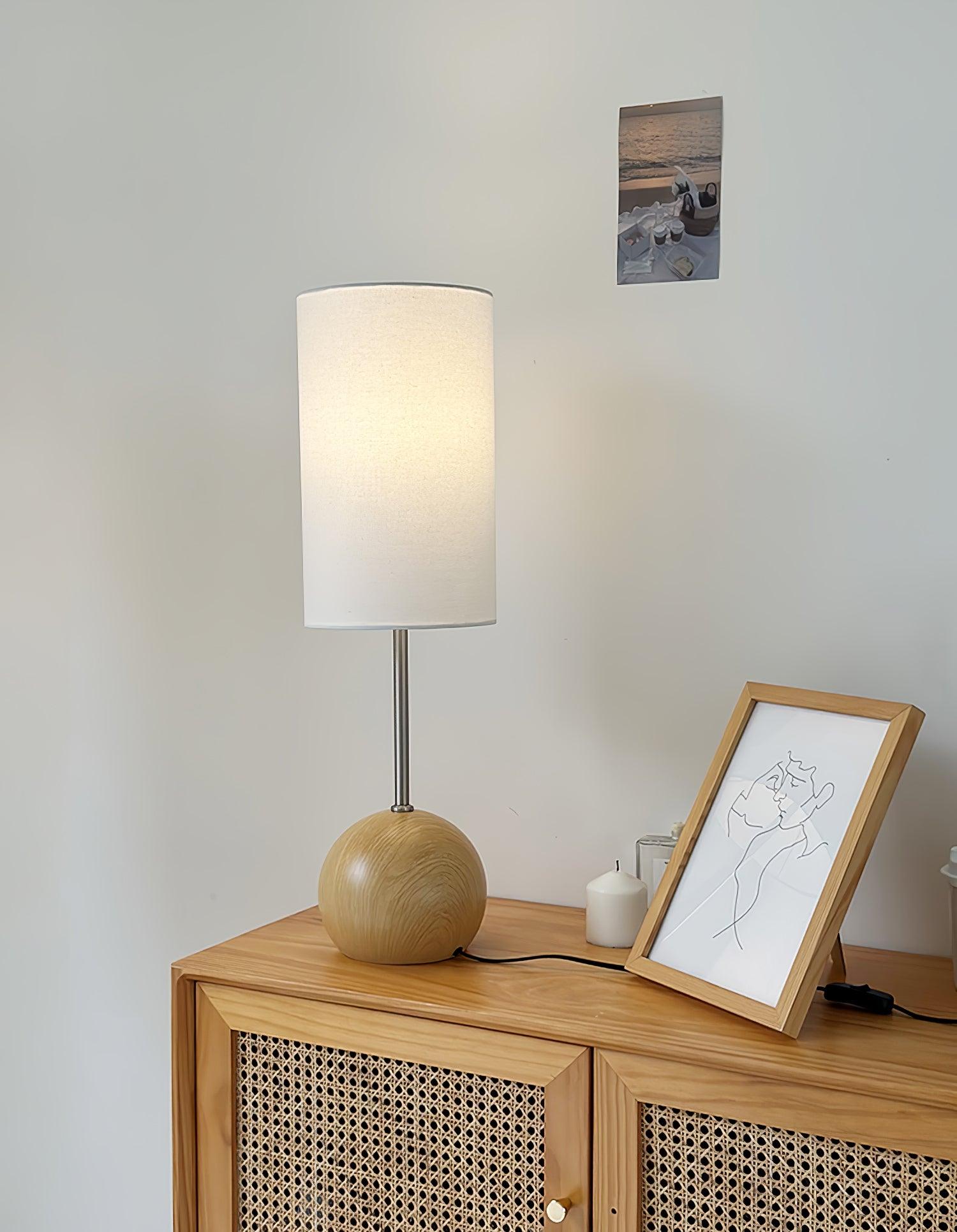 Orbis Wooden Sphere Table Lamp - Blowlighting