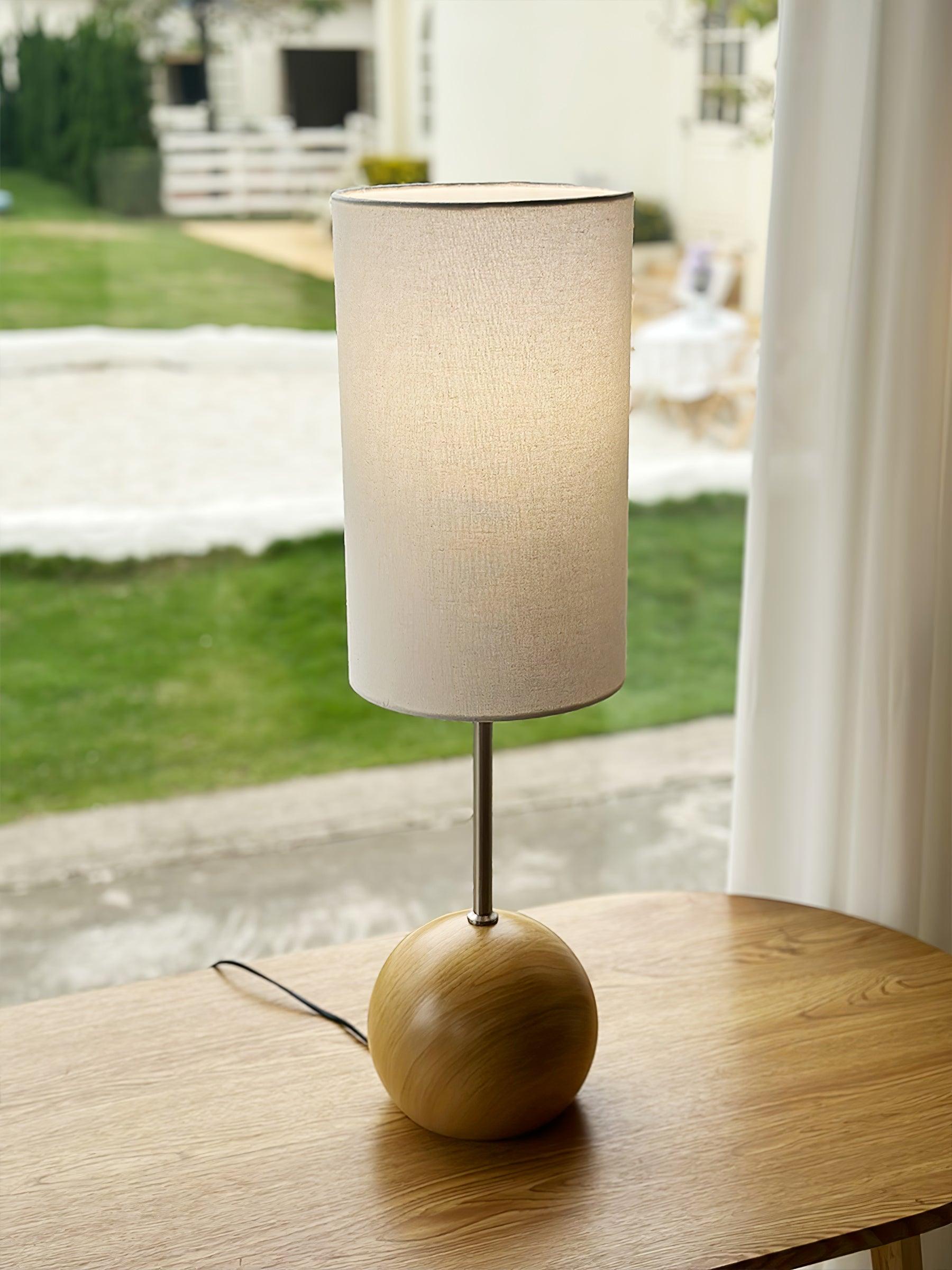 Orbis Wooden Sphere Table Lamp - Blowlighting