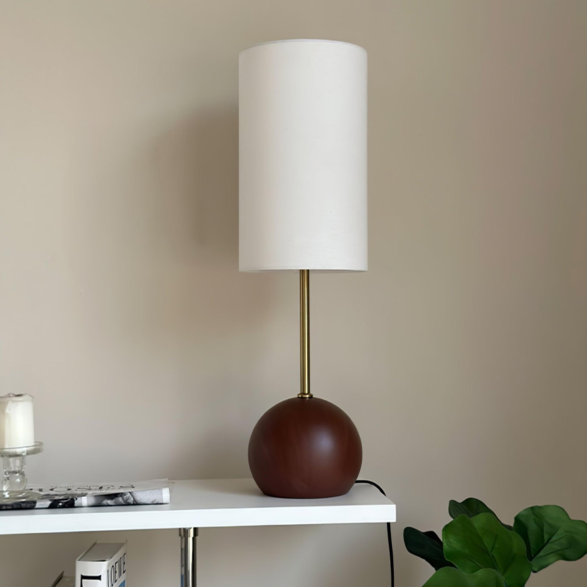 Orbis Wooden Sphere Table Lamp - Blowlighting