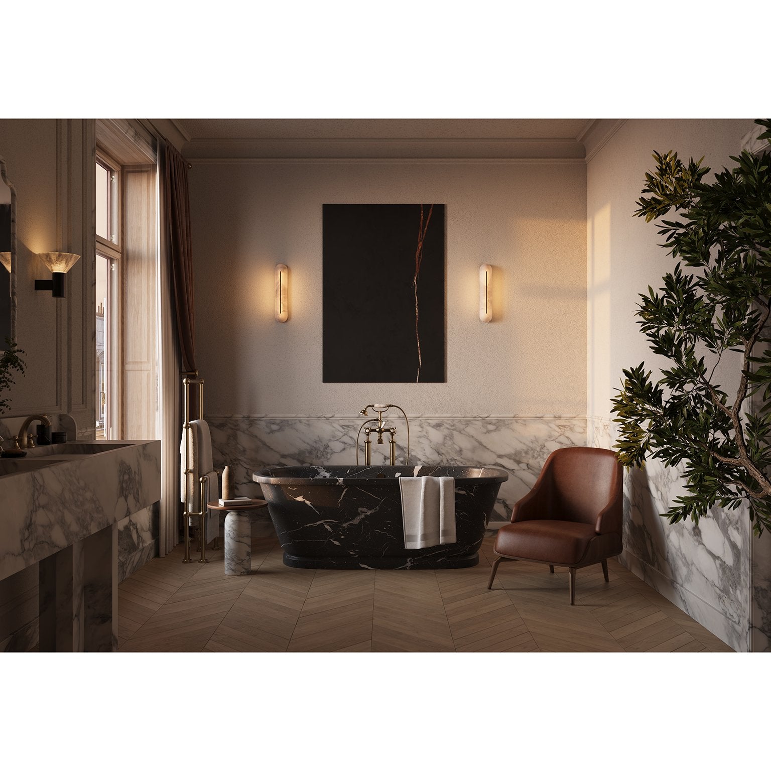 Armaryra Oblong Alabaster Wall Light - Blowlighting