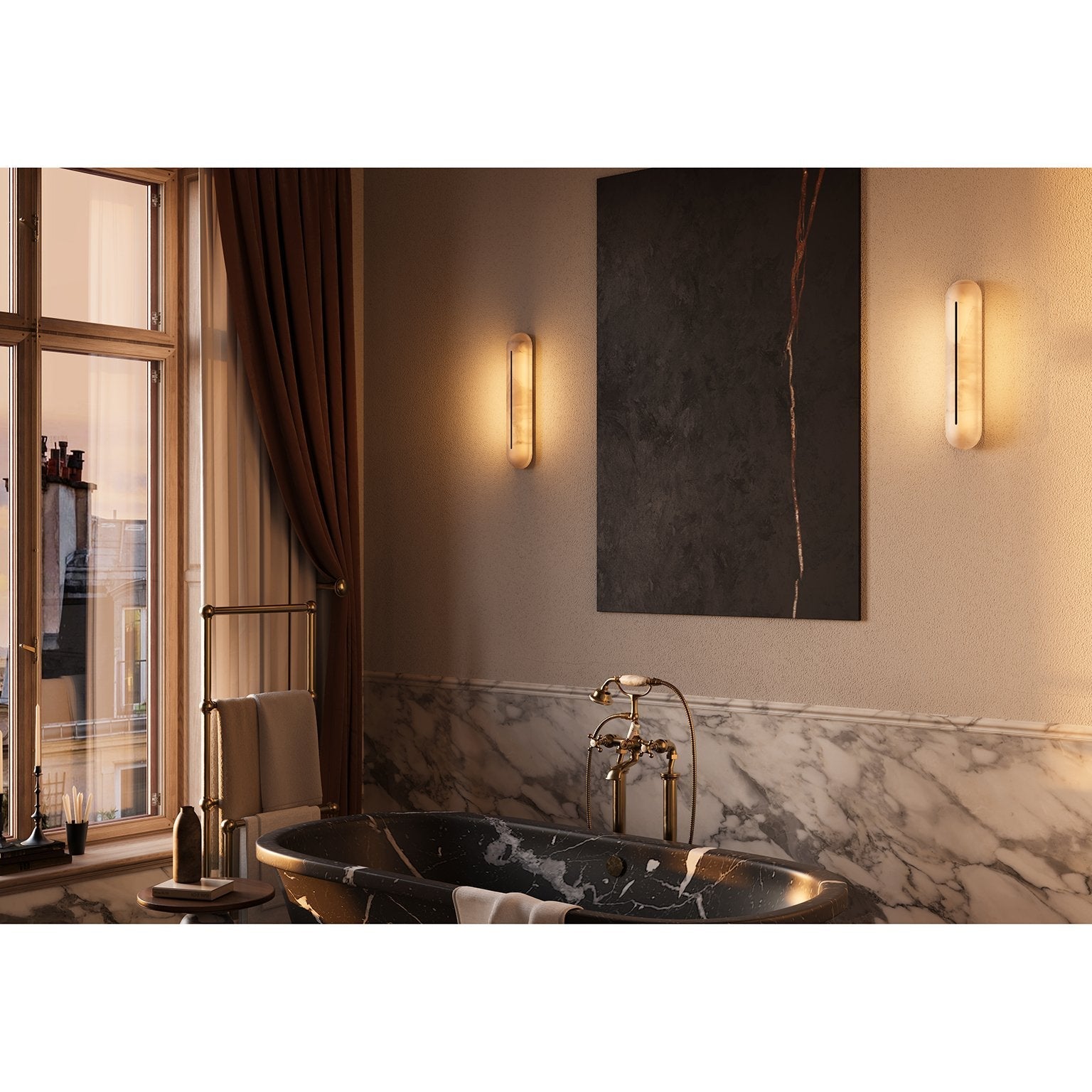 Armaryra Oblong Alabaster Wall Light - Blowlighting