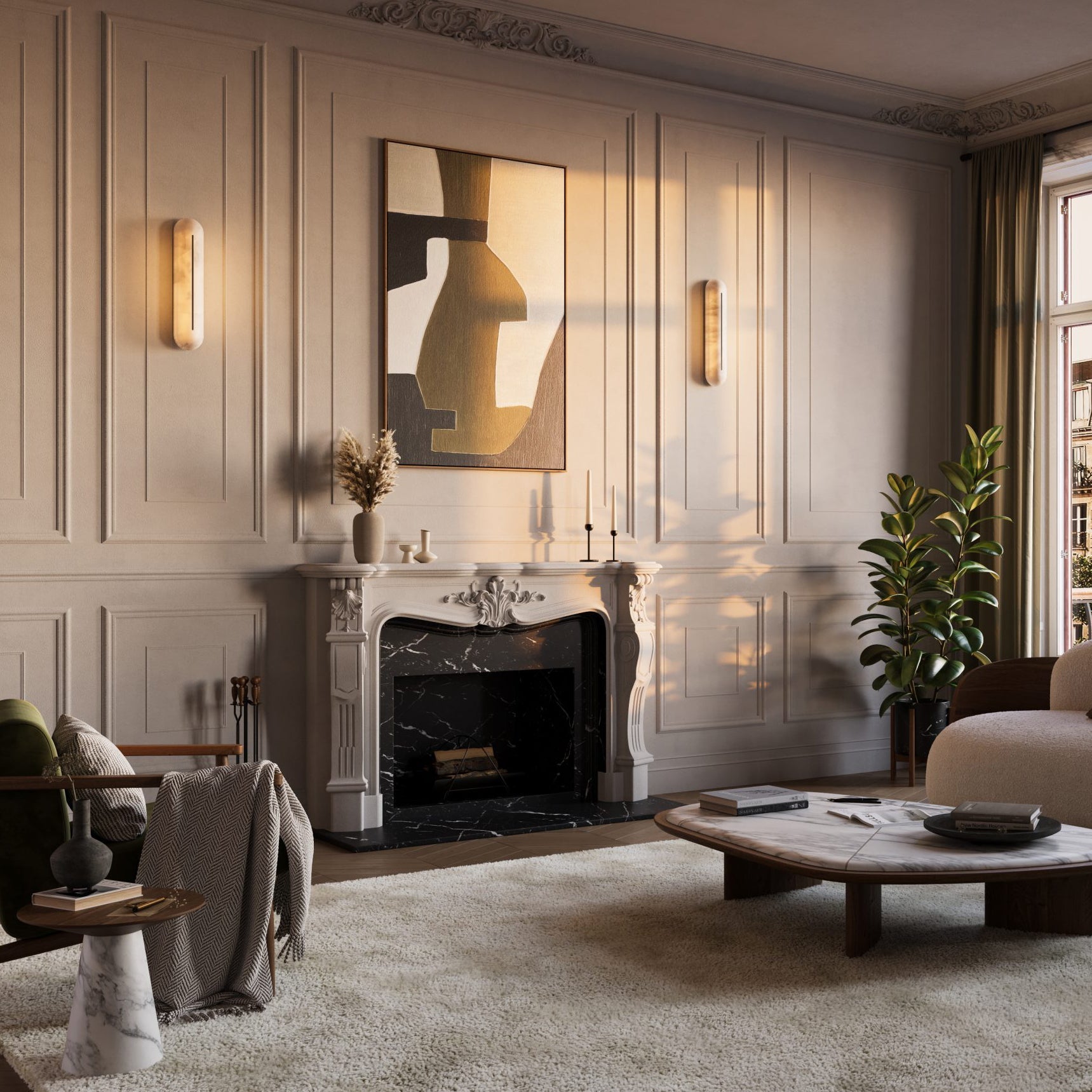 Armaryra Oblong Alabaster Wall Light - Blowlighting