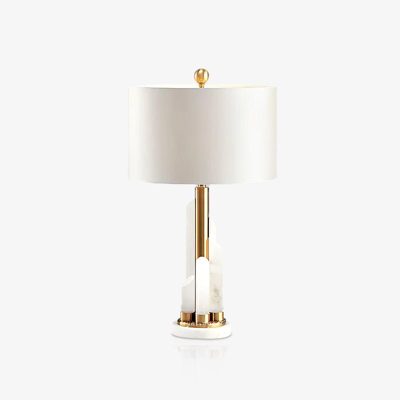 Olvenor Cylindrical Alabaster Table Lamp - Blowlighting