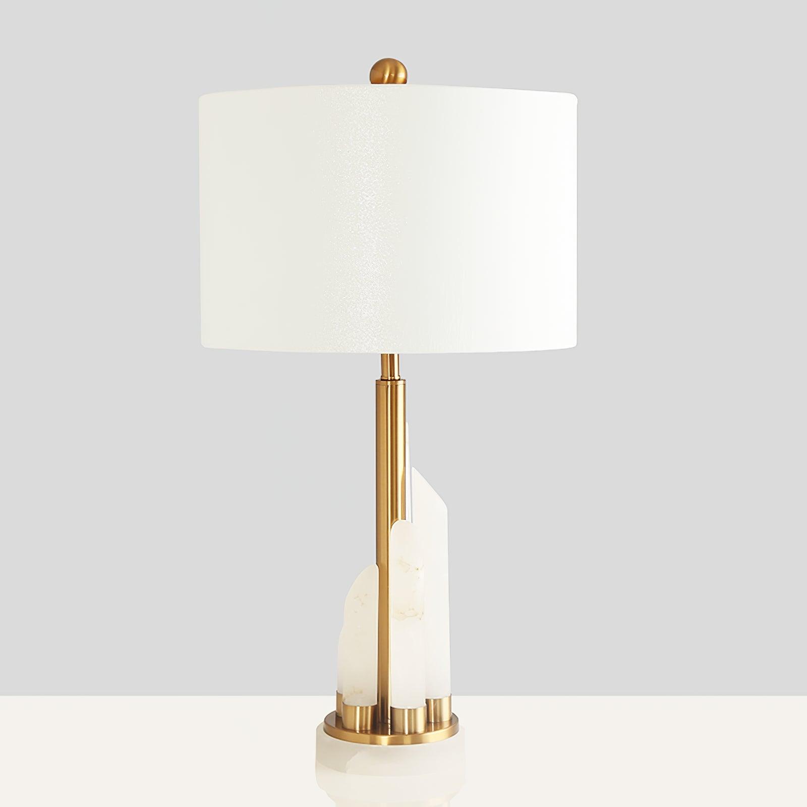 Olvenor Cylindrical Alabaster Table Lamp - Blowlighting
