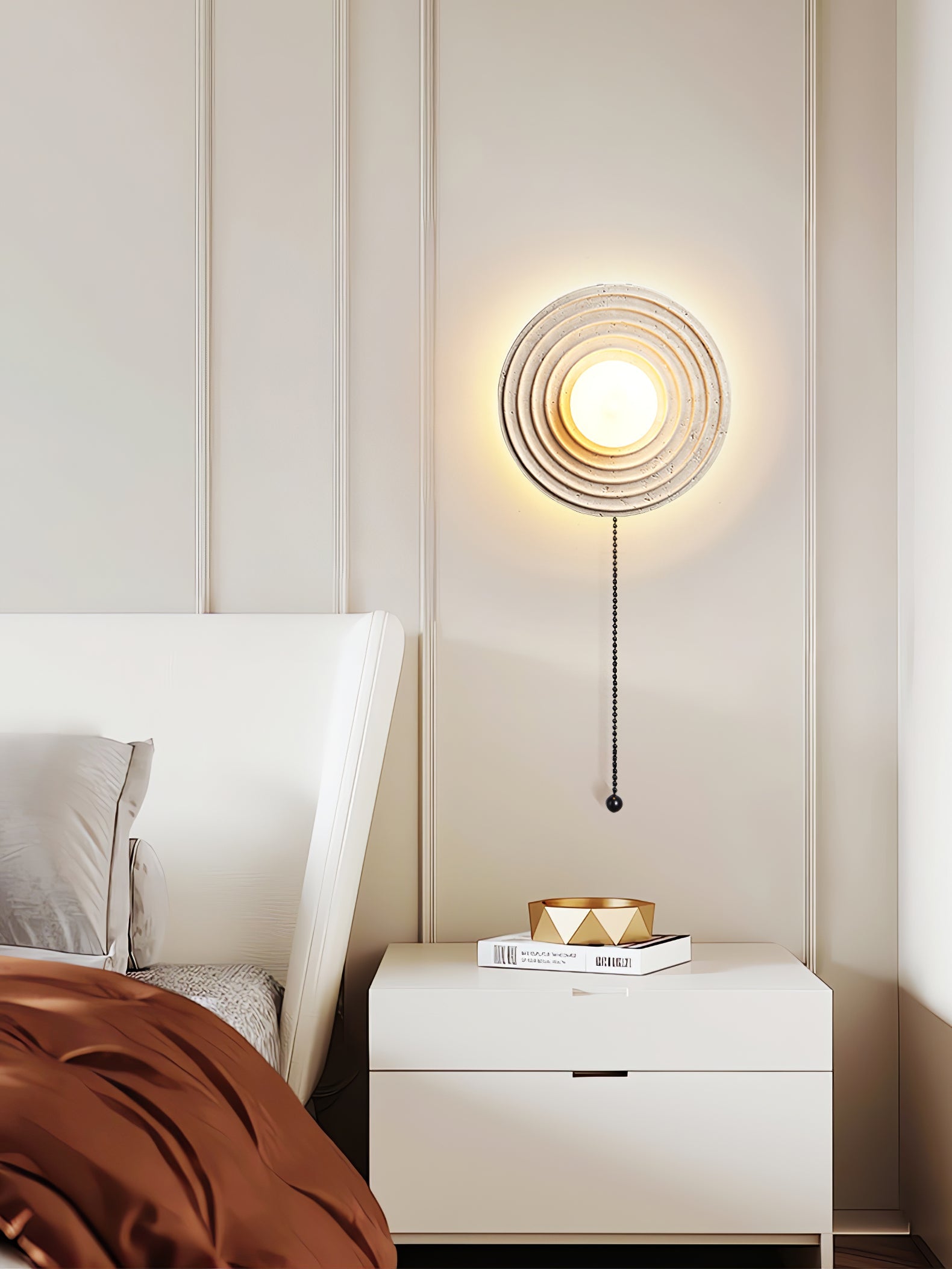 Zelirara Concentric Travertine Wall Light - Blowlighting