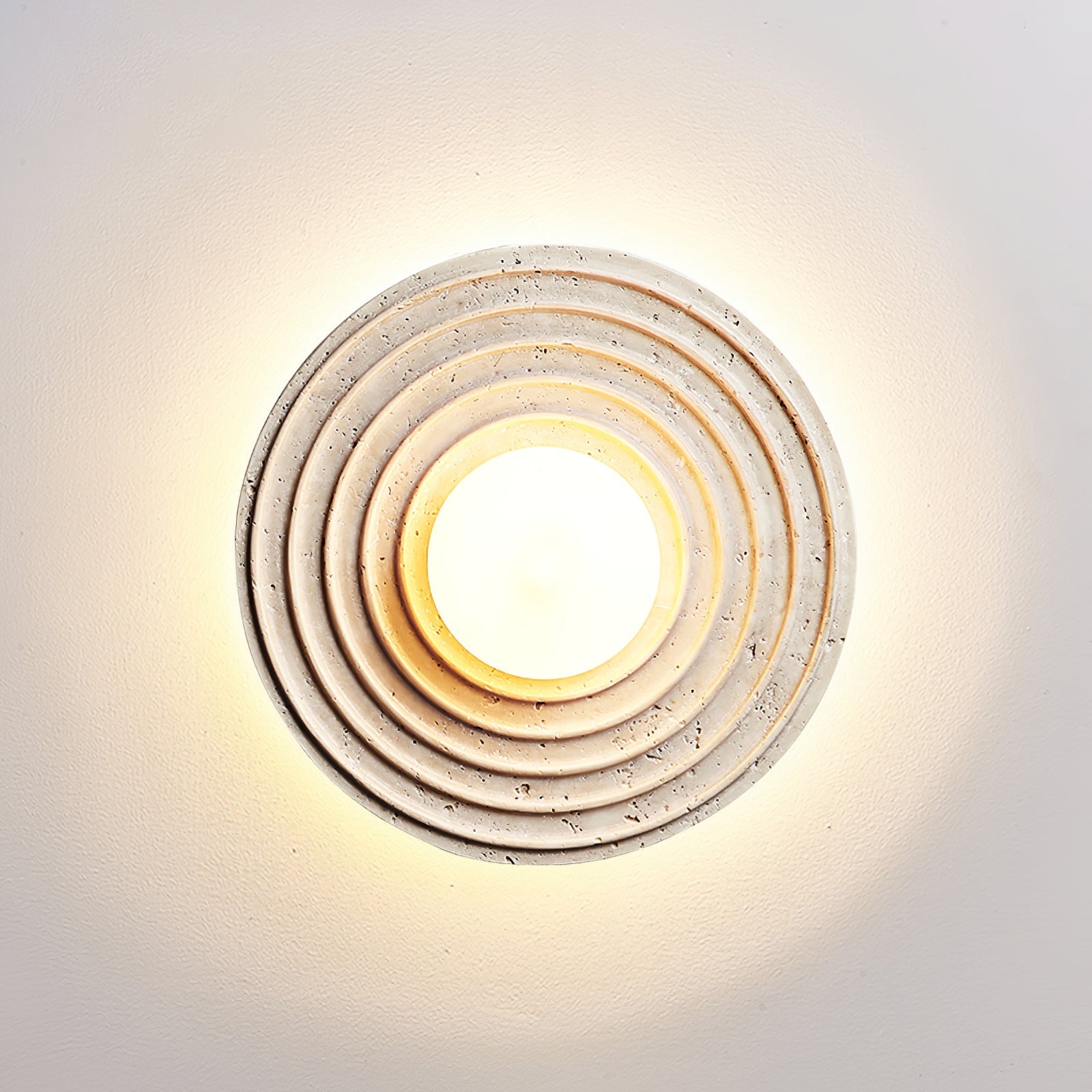 Zelirara Concentric Travertine Wall Light - Blowlighting