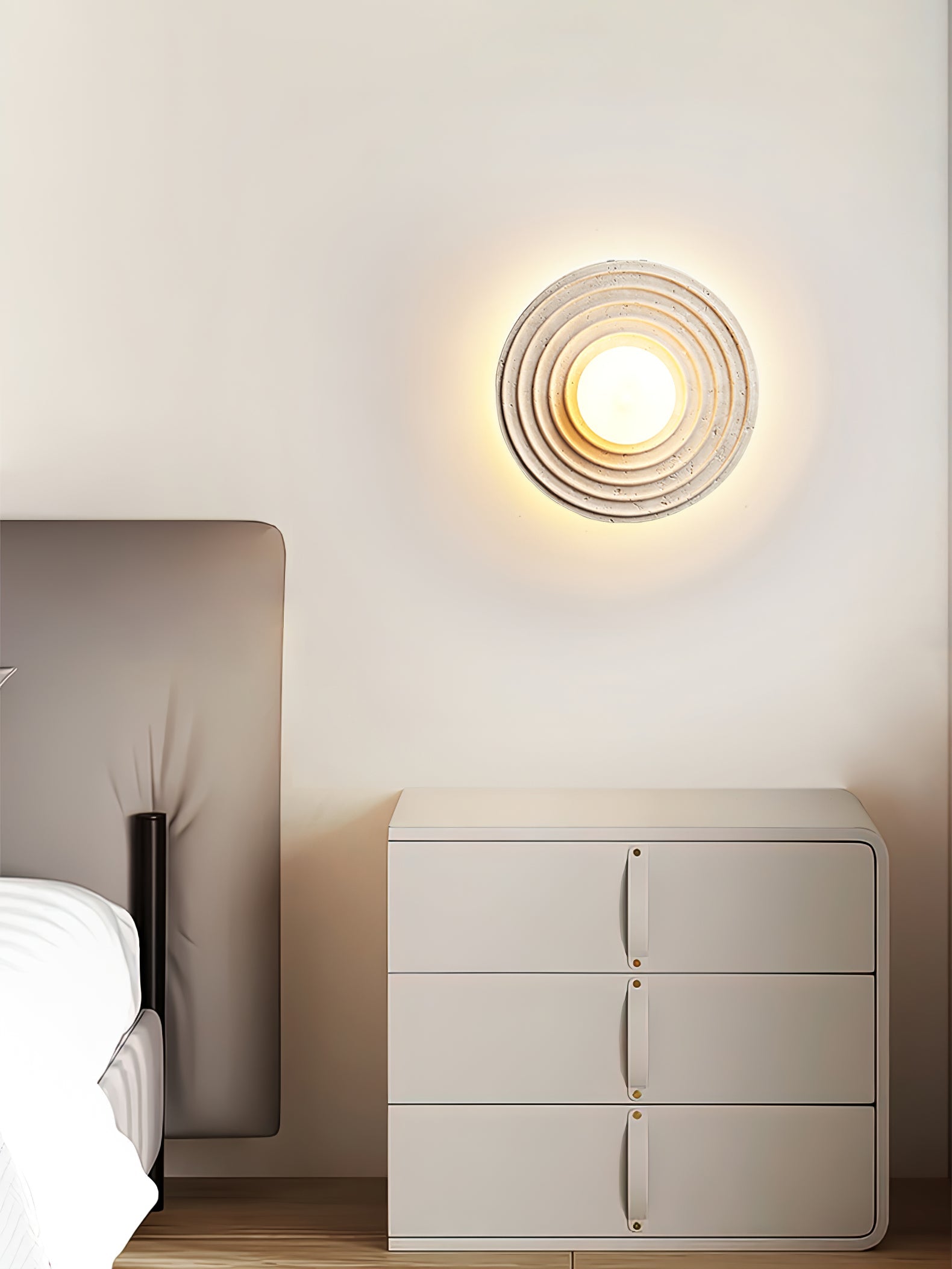 Zelirara Concentric Travertine Wall Light - Blowlighting