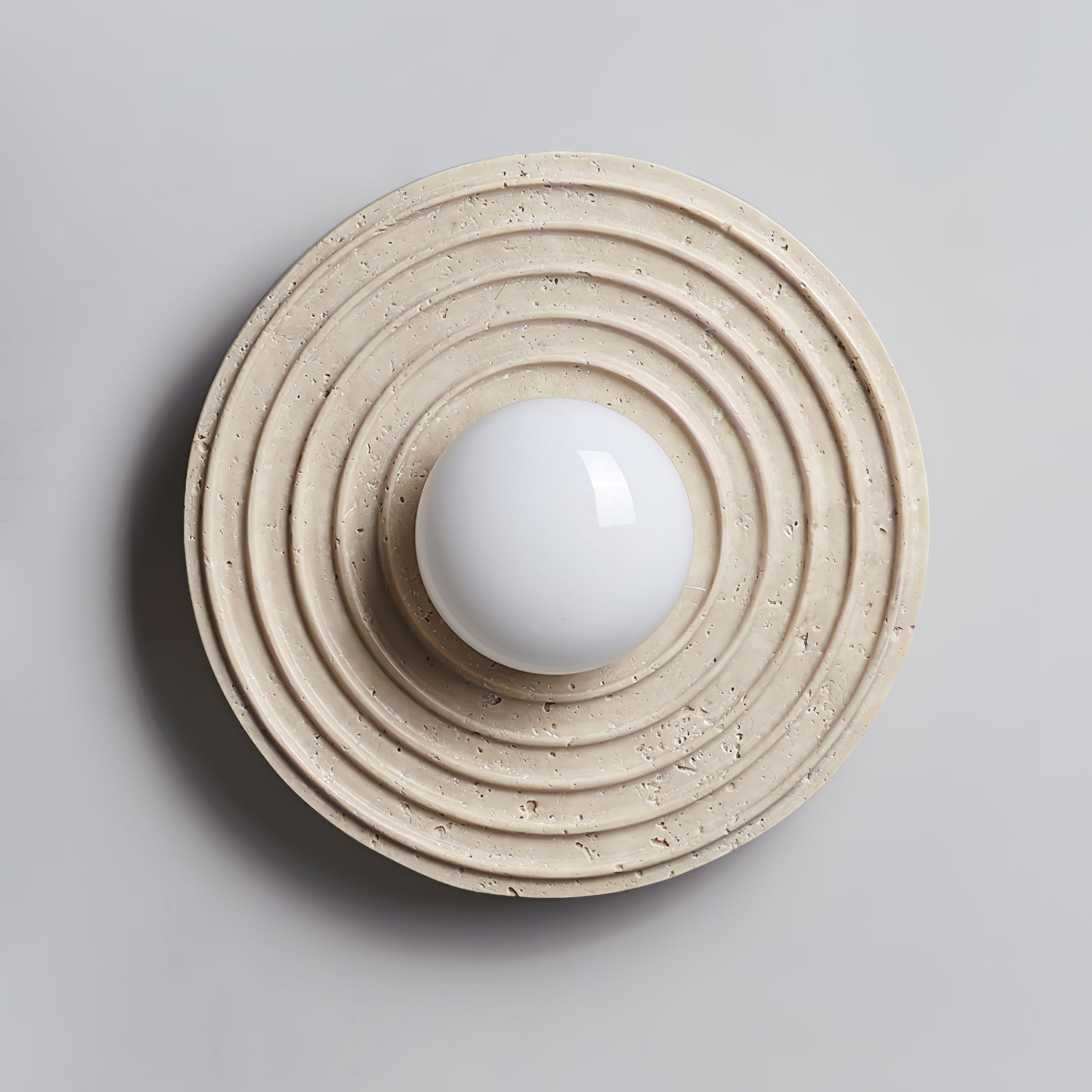 Zelirara Concentric Travertine Wall Light - Blowlighting
