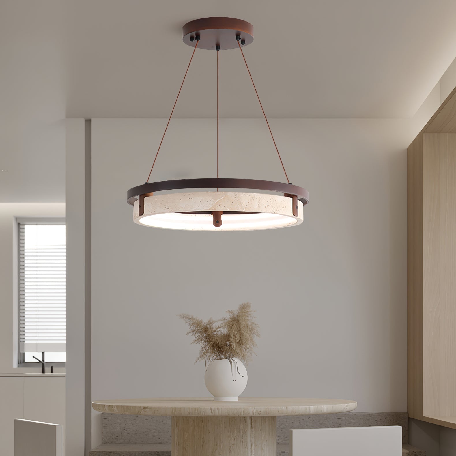Veraearae Travertine Pendant Light - Blowlighting