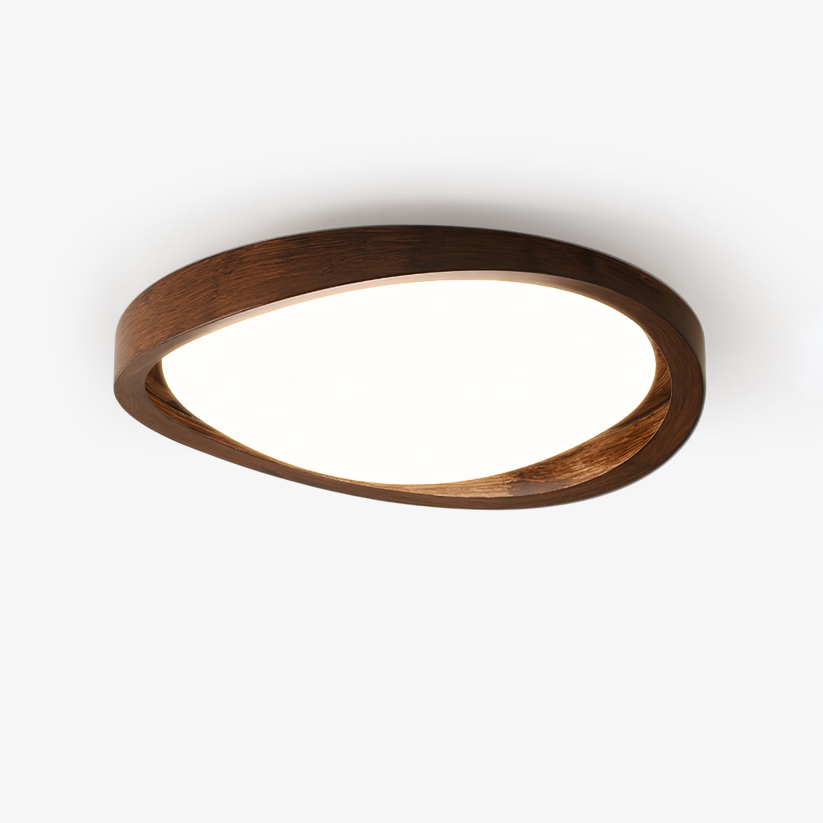 Walnut Curved Edge Ceiling Light - Blowlighting