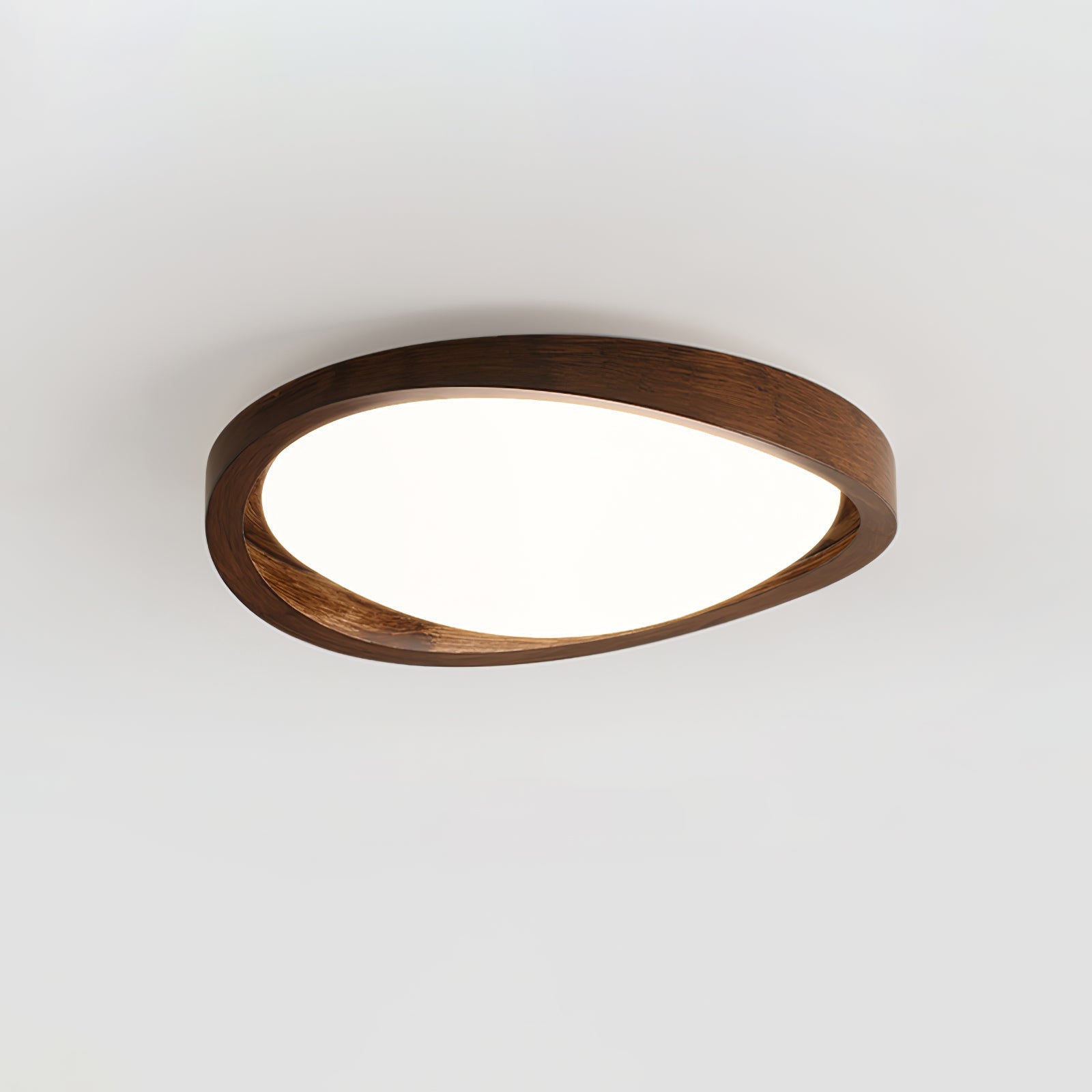 Walnut Curved Edge Ceiling Light - Blowlighting