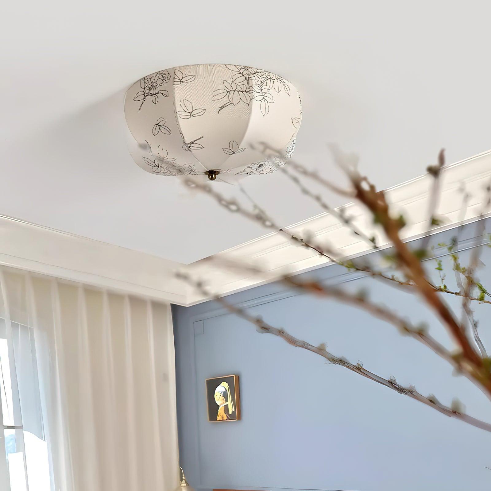 Orchid Fabric Ceiling Lamp - Blowlighting