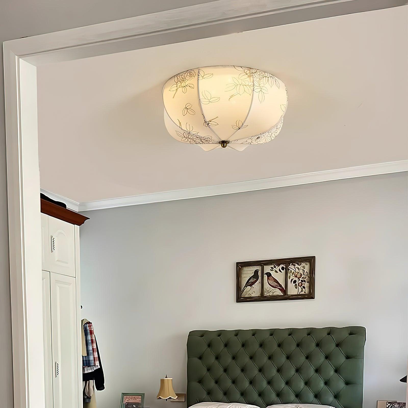 Orchid Fabric Ceiling Lamp - Blowlighting