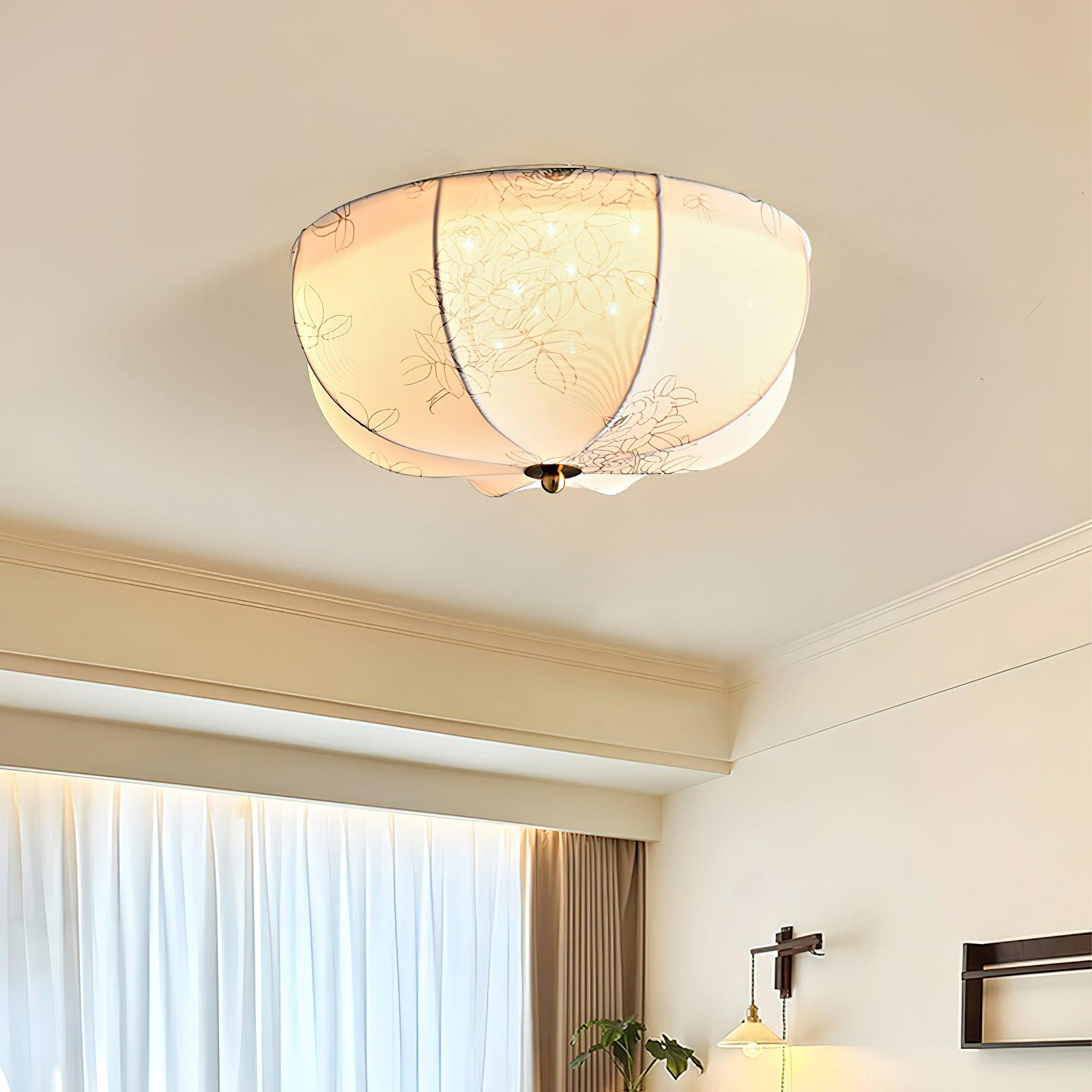 Orchid Fabric Ceiling Lamp - Blowlighting