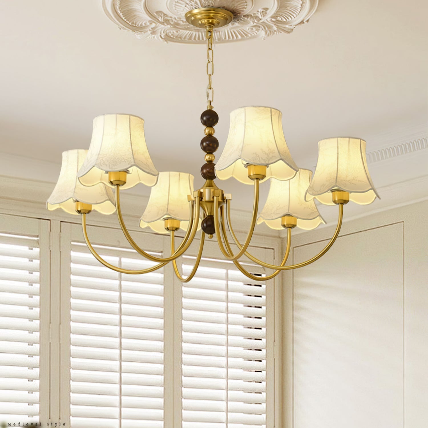 Orchid Chandelier Fabric Golden - Blowlighting
