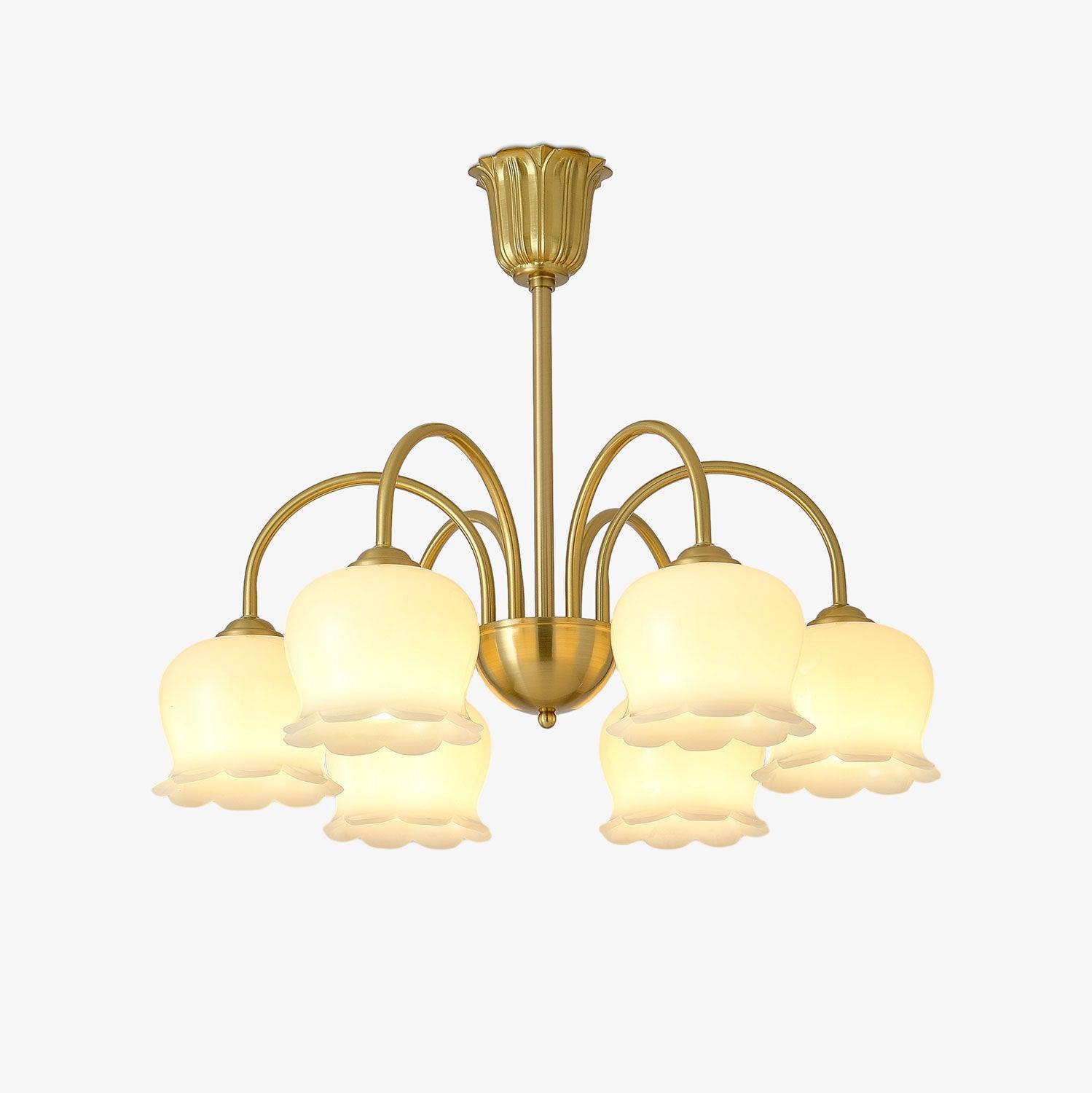 Orchids Brass Chandelier - Blowlighting