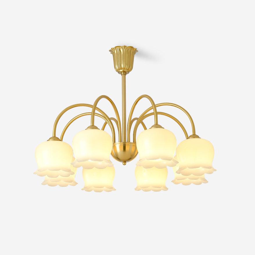 Orchids Brass Chandelier - Blowlighting
