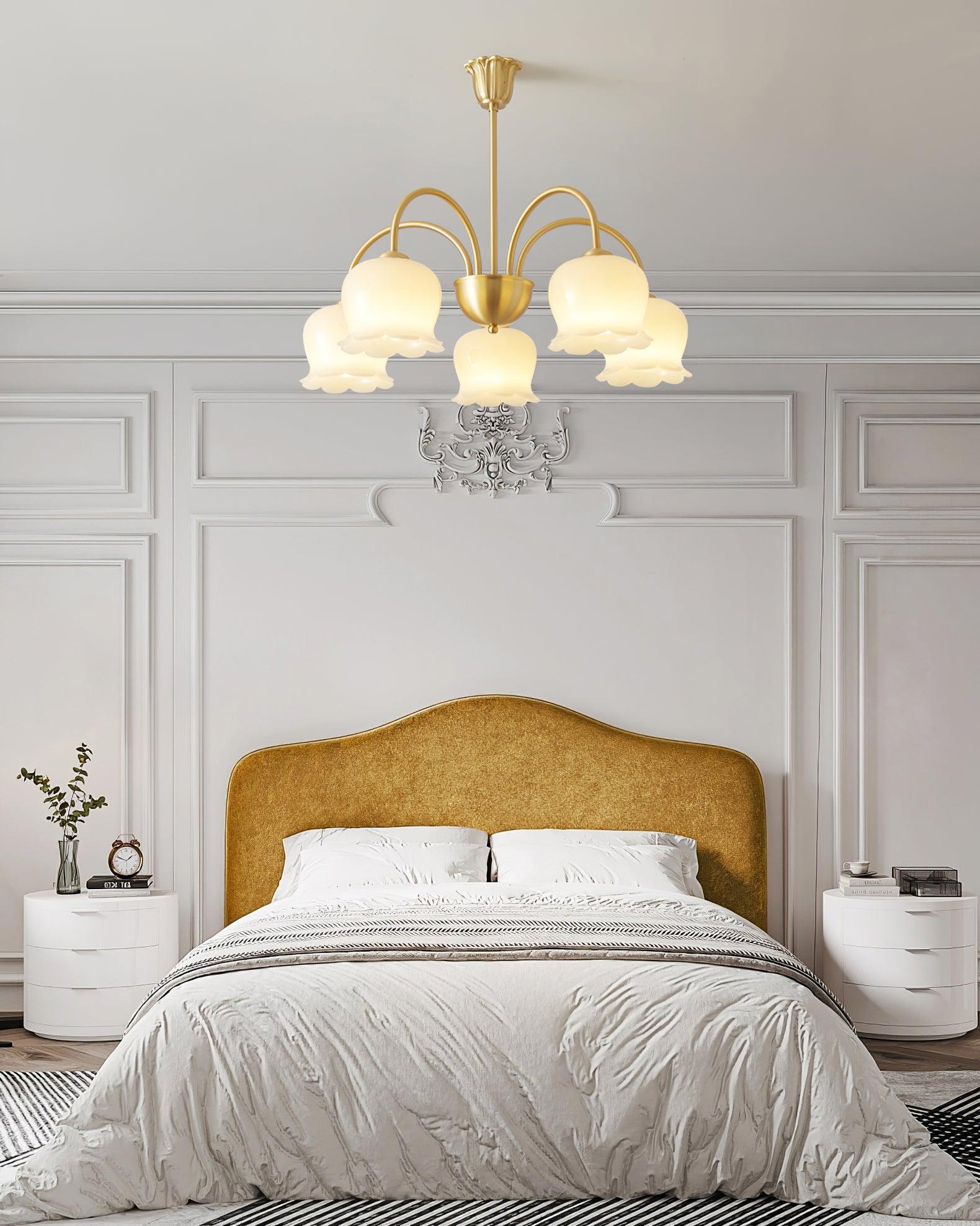 Orchids Brass Chandelier - Blowlighting