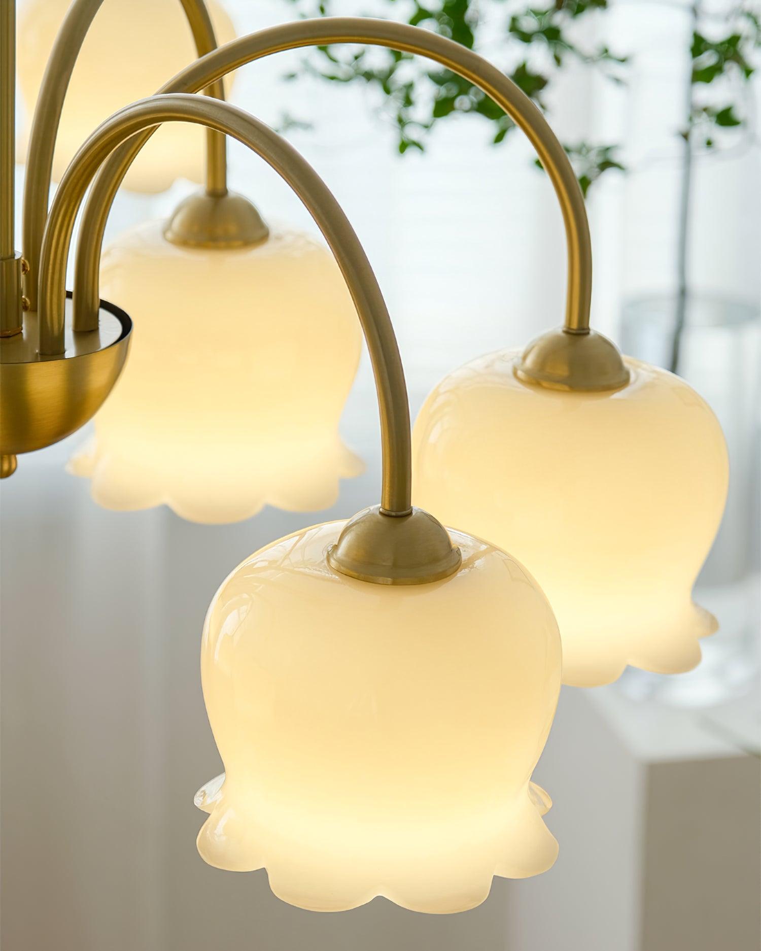 Orchids Brass Chandelier - Blowlighting