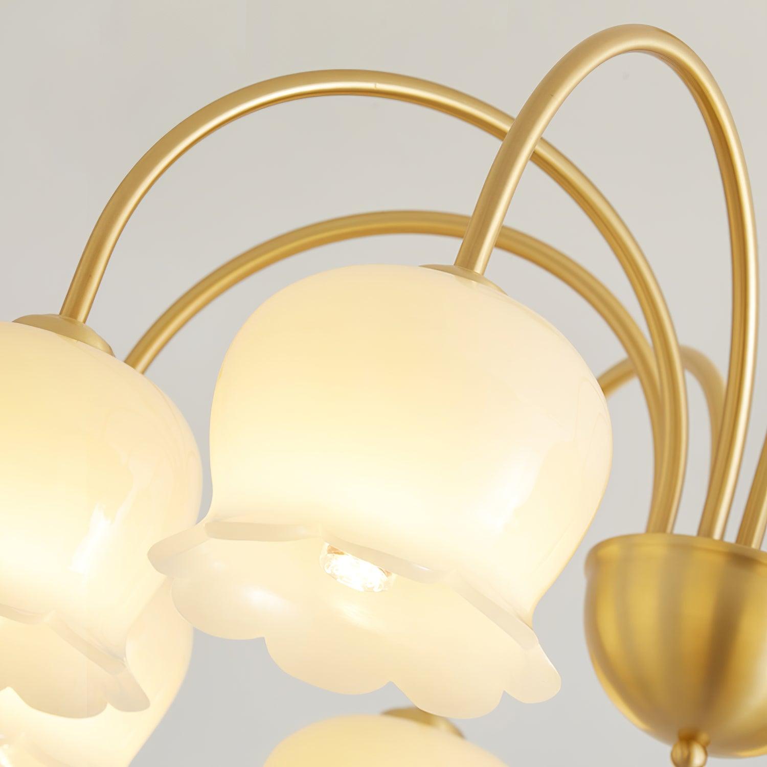 Orchids Brass Chandelier - Blowlighting