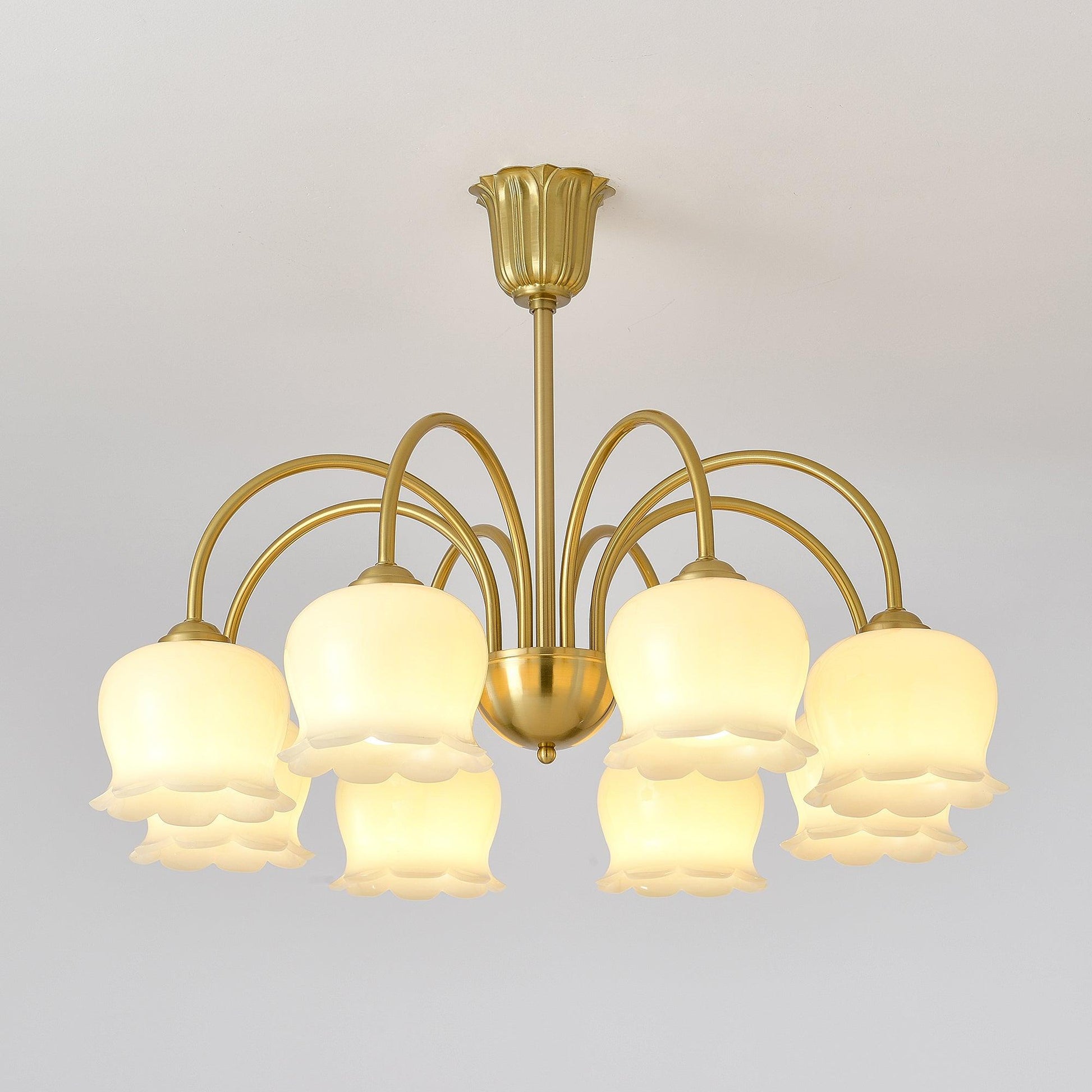 Orchids Brass Chandelier - Blowlighting
