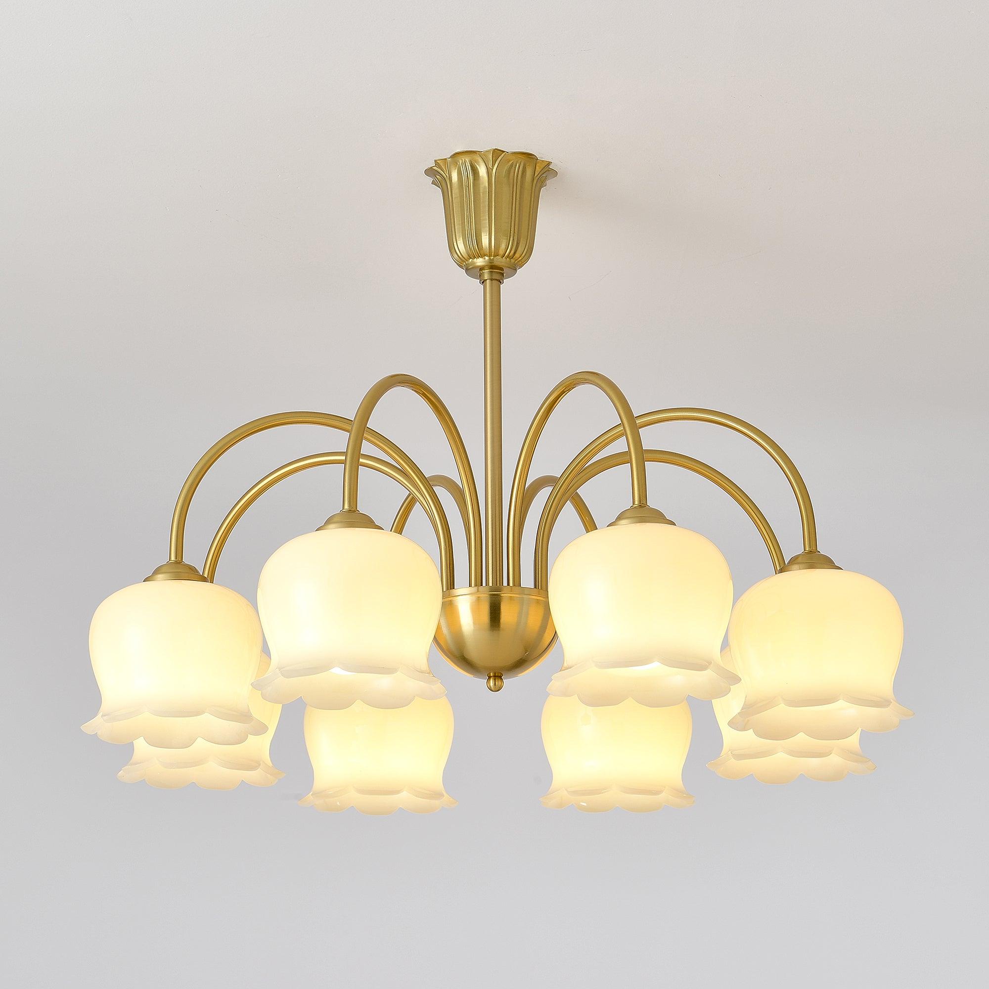 Orchids Brass Chandelier - Blowlighting