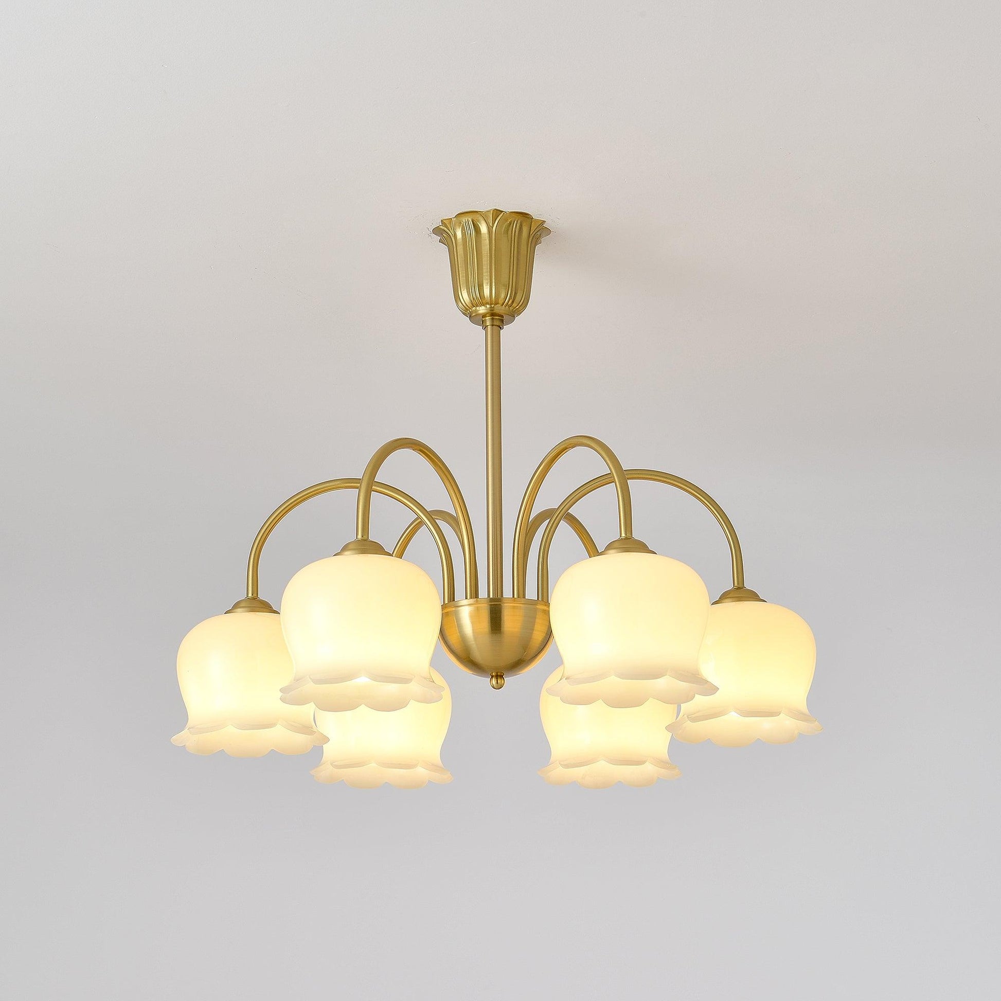 Orchids Brass Chandelier - Blowlighting