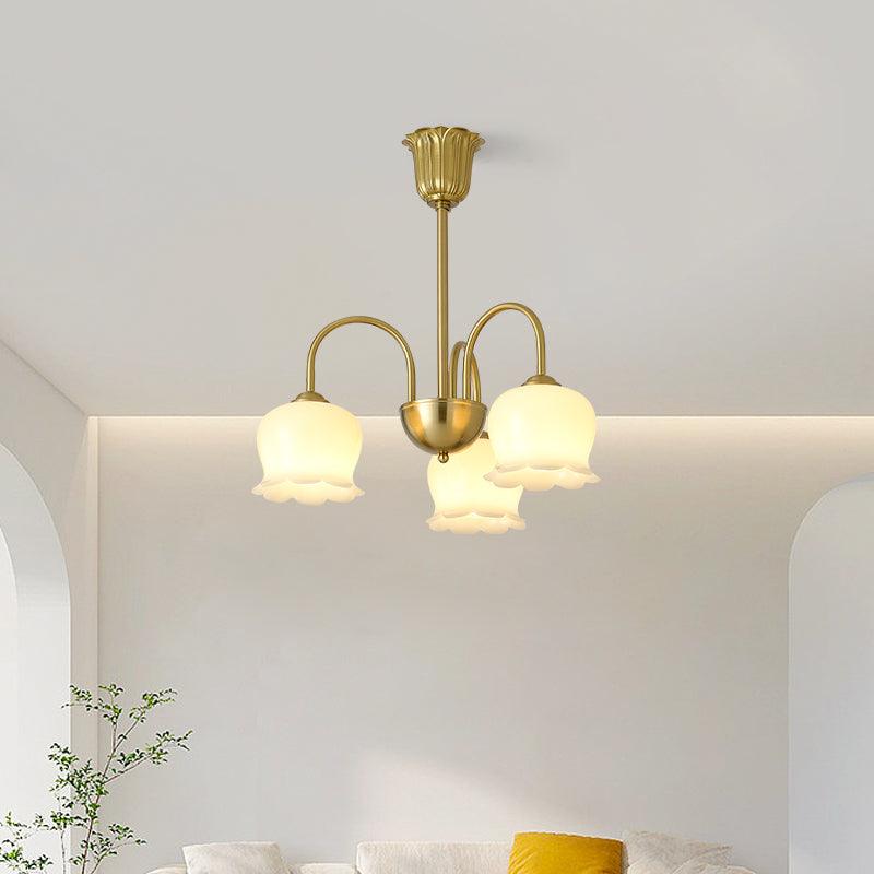 Orchids Brass Chandelier - Blowlighting