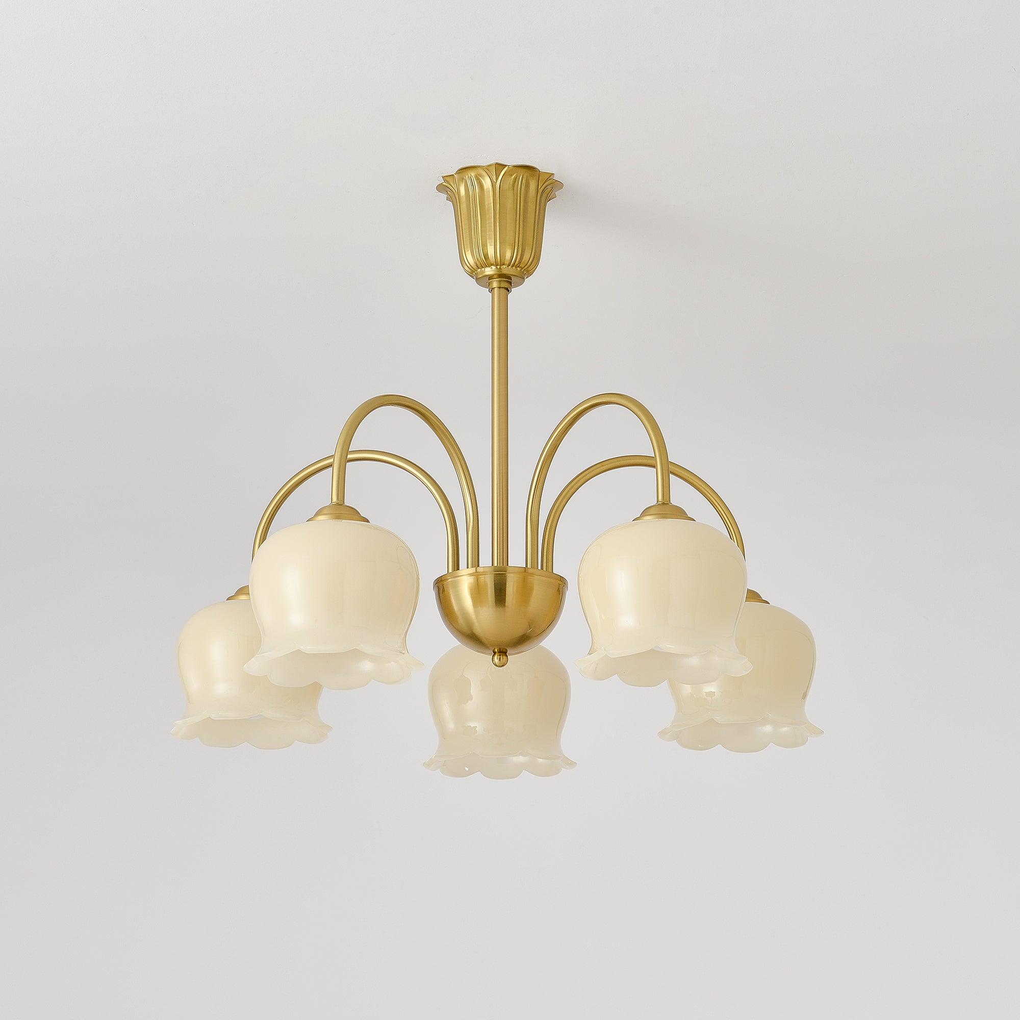 Orchids Brass Chandelier - Blowlighting