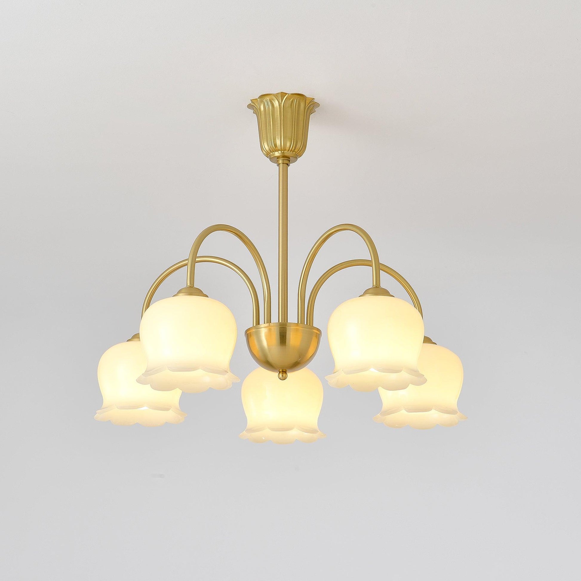 Orchids Brass Chandelier - Blowlighting