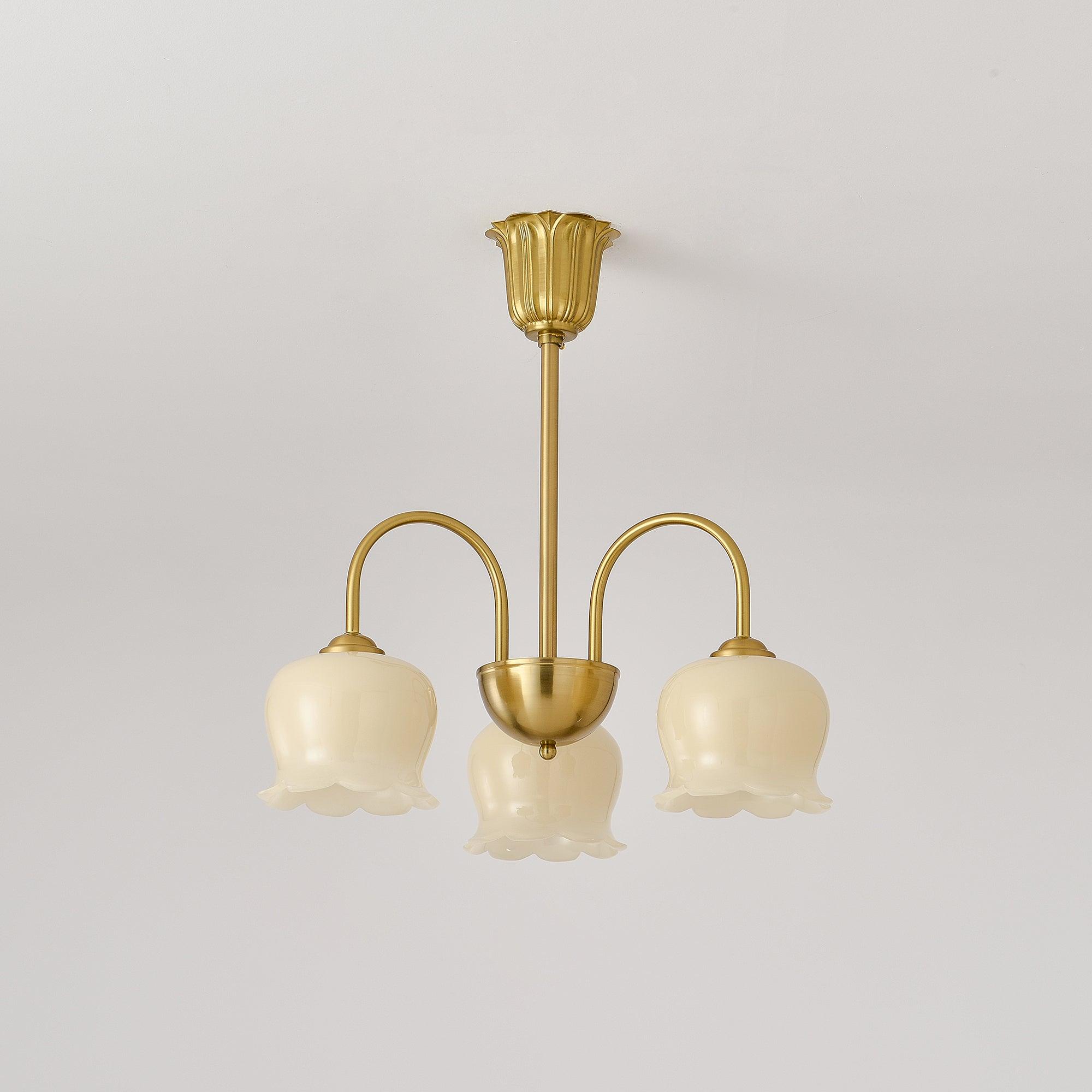 Orchids Brass Chandelier - Blowlighting