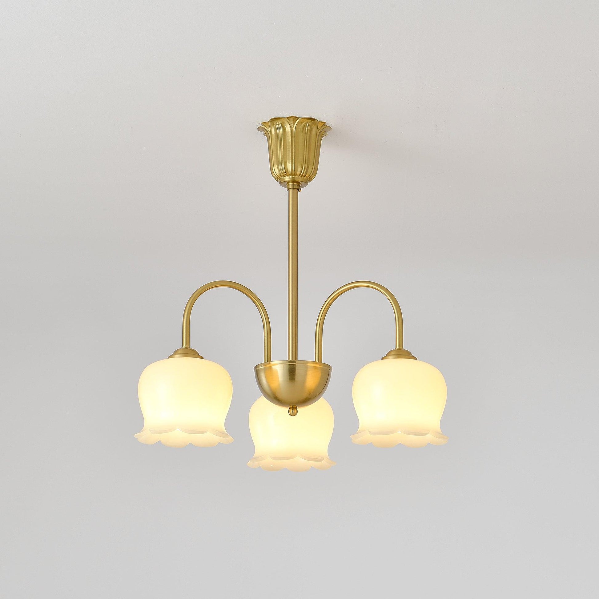 Orchids Brass Chandelier - Blowlighting