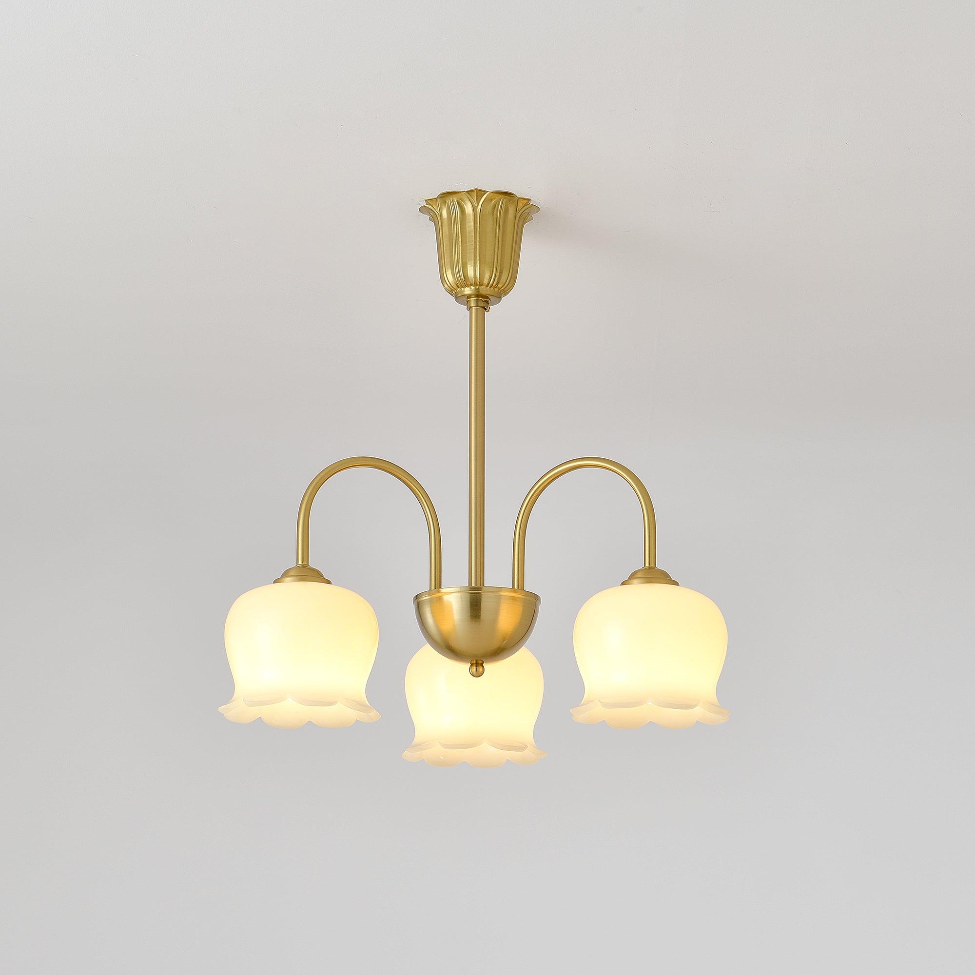Orchids Brass Chandelier - Blowlighting