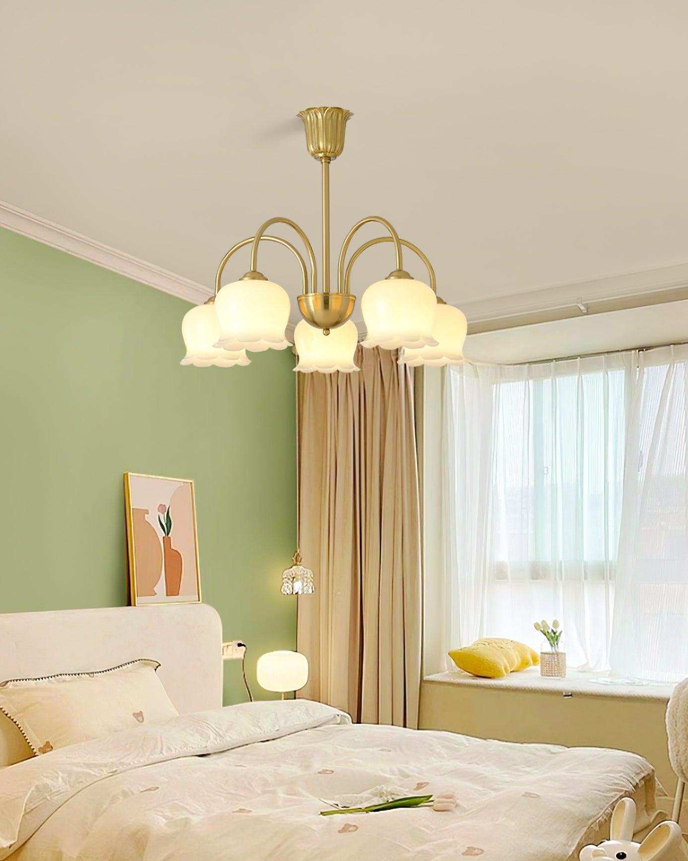 Orchids Brass Chandelier - Blowlighting