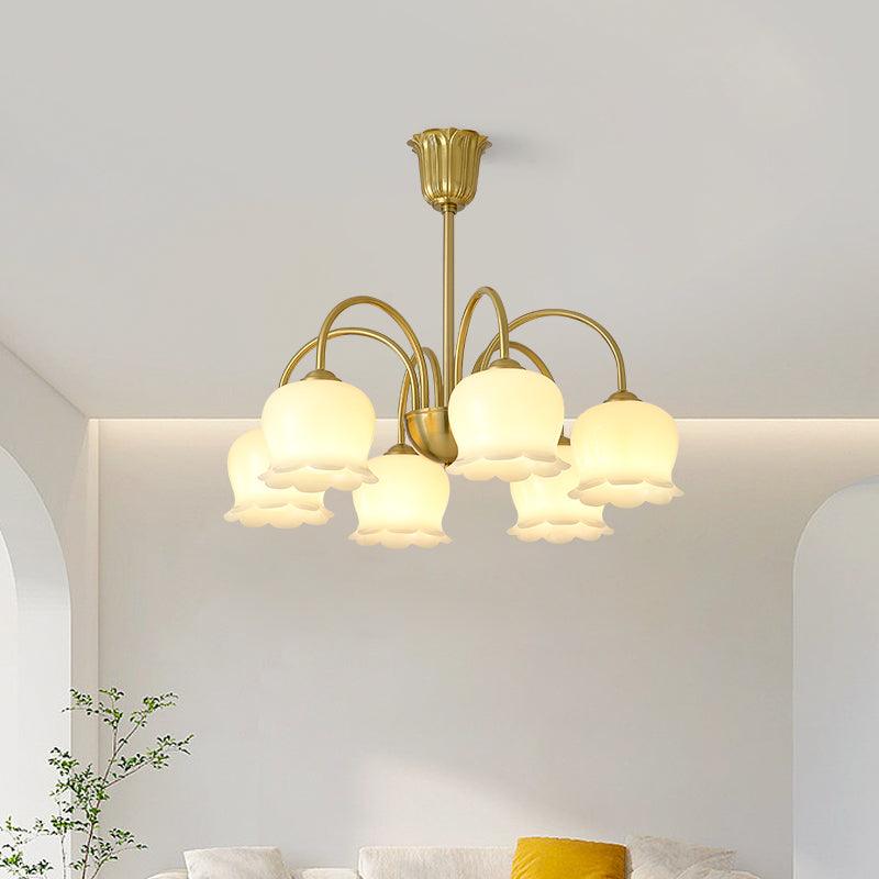 Orchids Brass Chandelier - Blowlighting