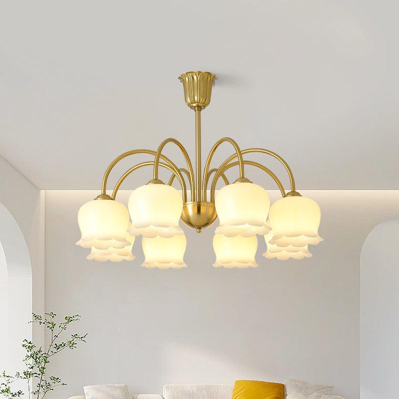 Orchids Brass Chandelier - Blowlighting