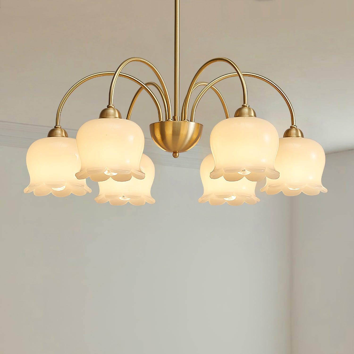 Orchids Brass Chandelier - Blowlighting