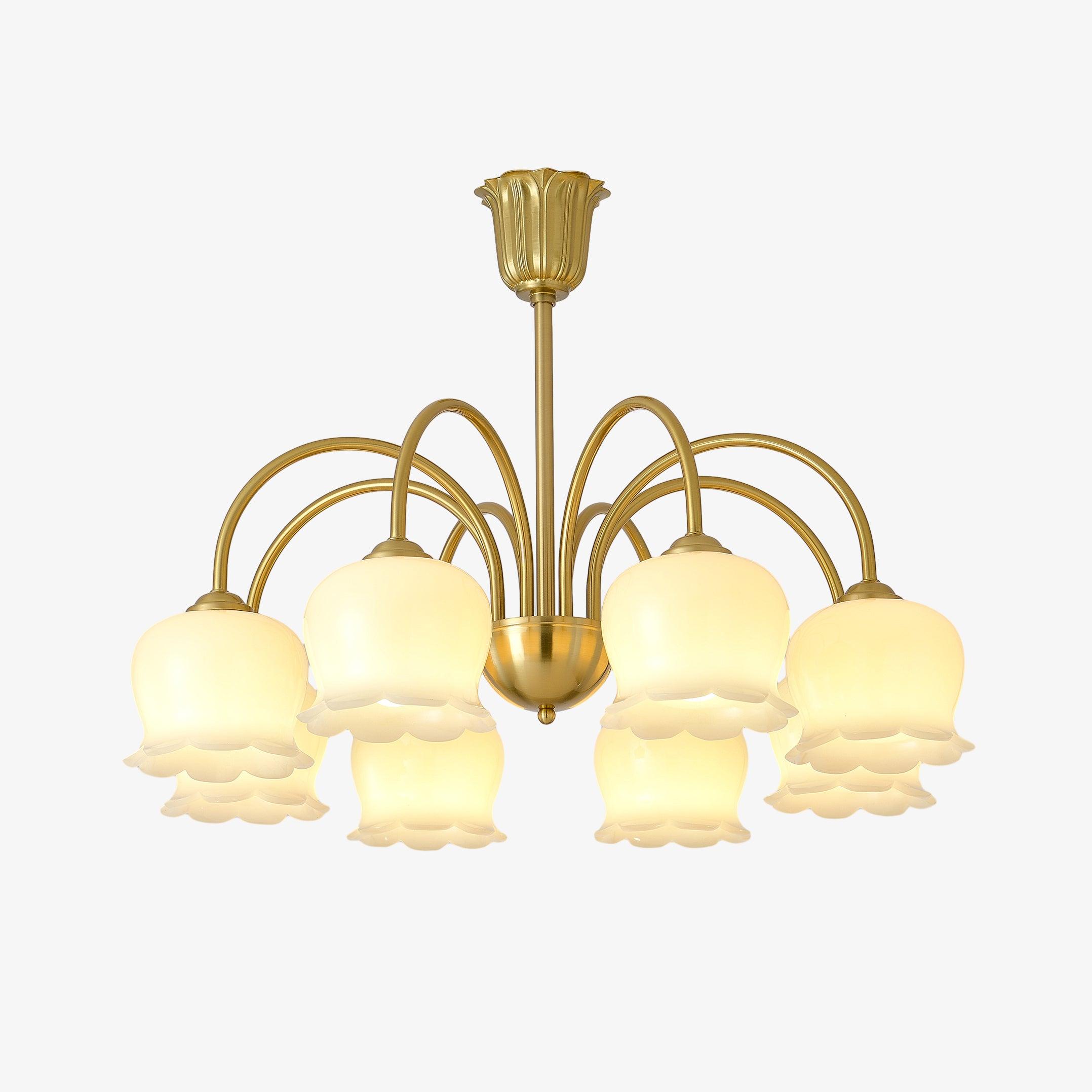 Orchids Brass Chandelier - Blowlighting