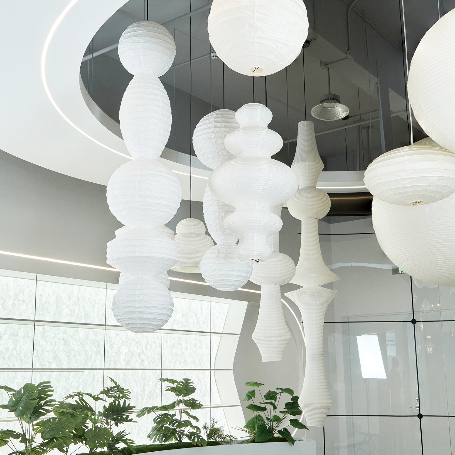 Ori Lantern Series Swag Pendant Lamp - Blowlighting