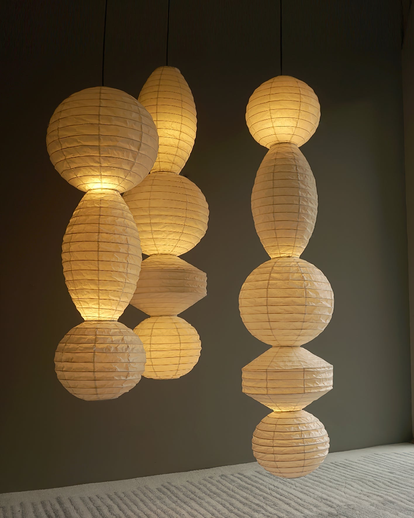 Ori Lantern Series Swag Pendant Lamp - Blowlighting