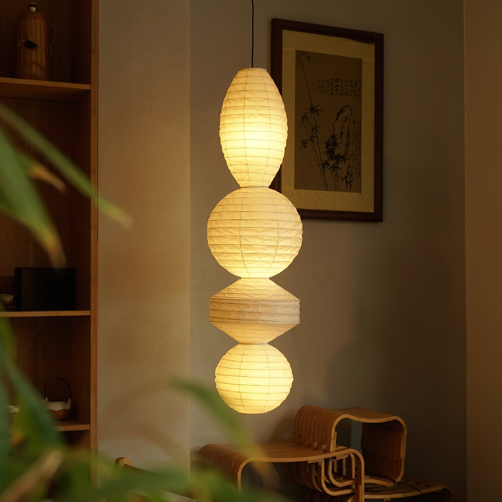 Ori Lantern Series Swag Pendant Lamp - Blowlighting