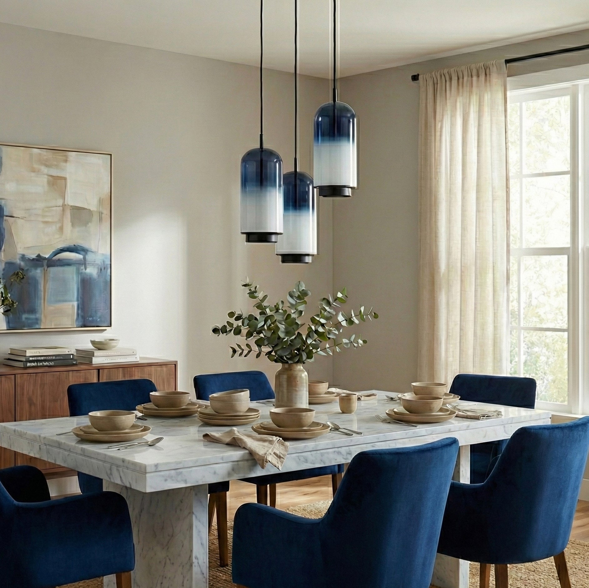 Oria Dopamine Colors Glass Drop Pendant Light