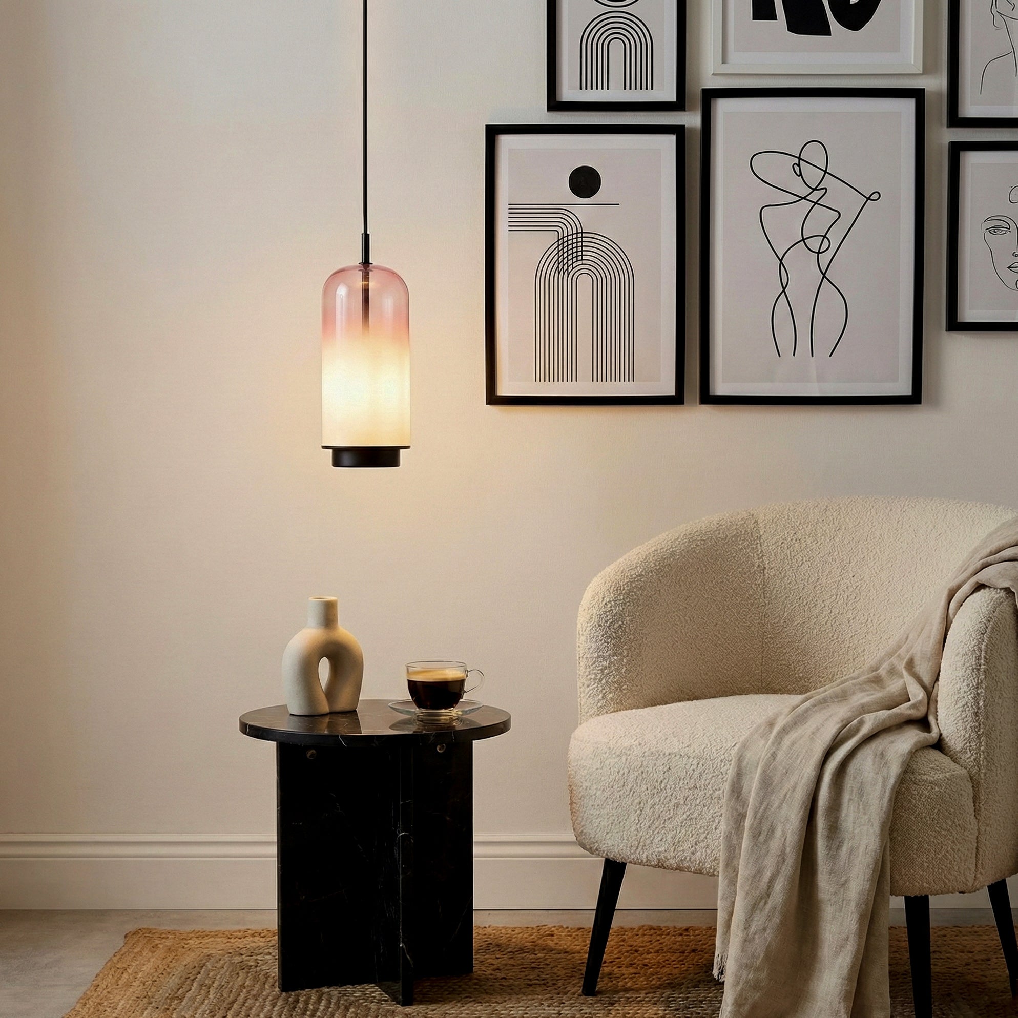 Oria Dopamine Colors Glass Drop Pendant Light