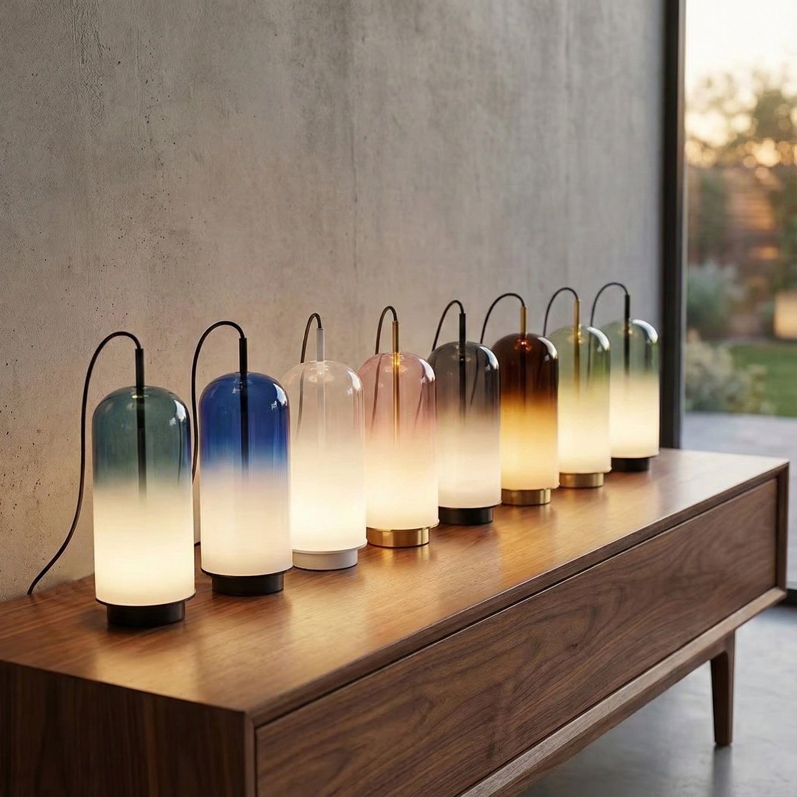 Oria Dopamine Colors Glass Drop Pendant Light