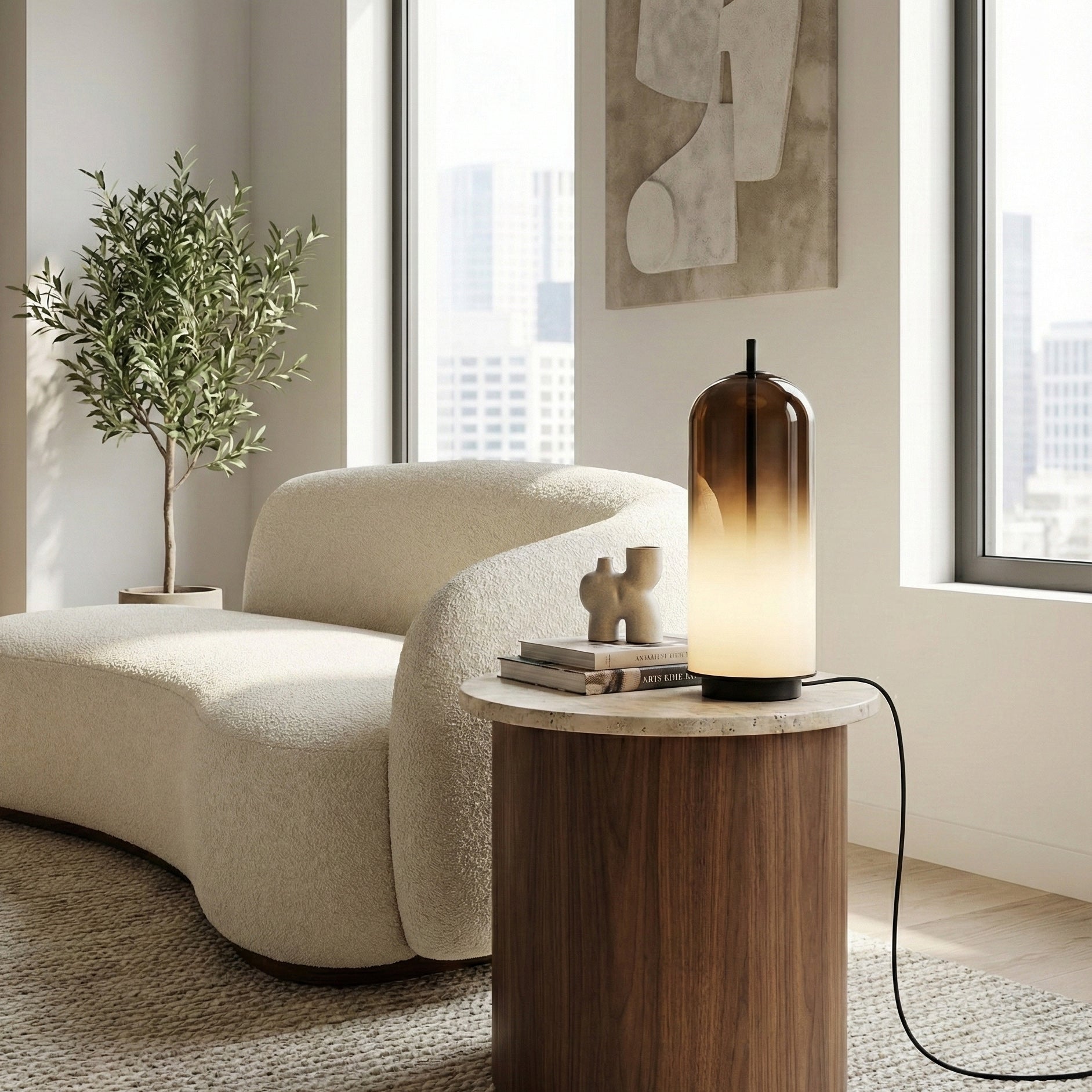 Oria Dopamine Colors Glass Drop Table Light