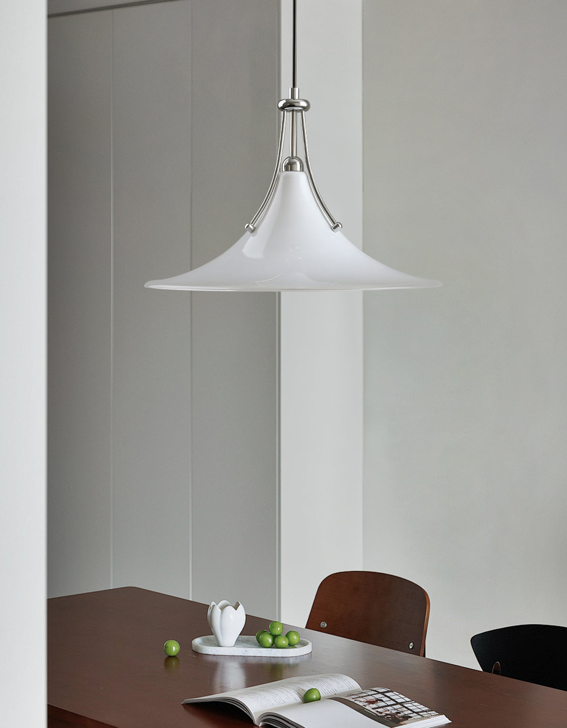 Orient Modern Glass Swing Arm Pendant Light