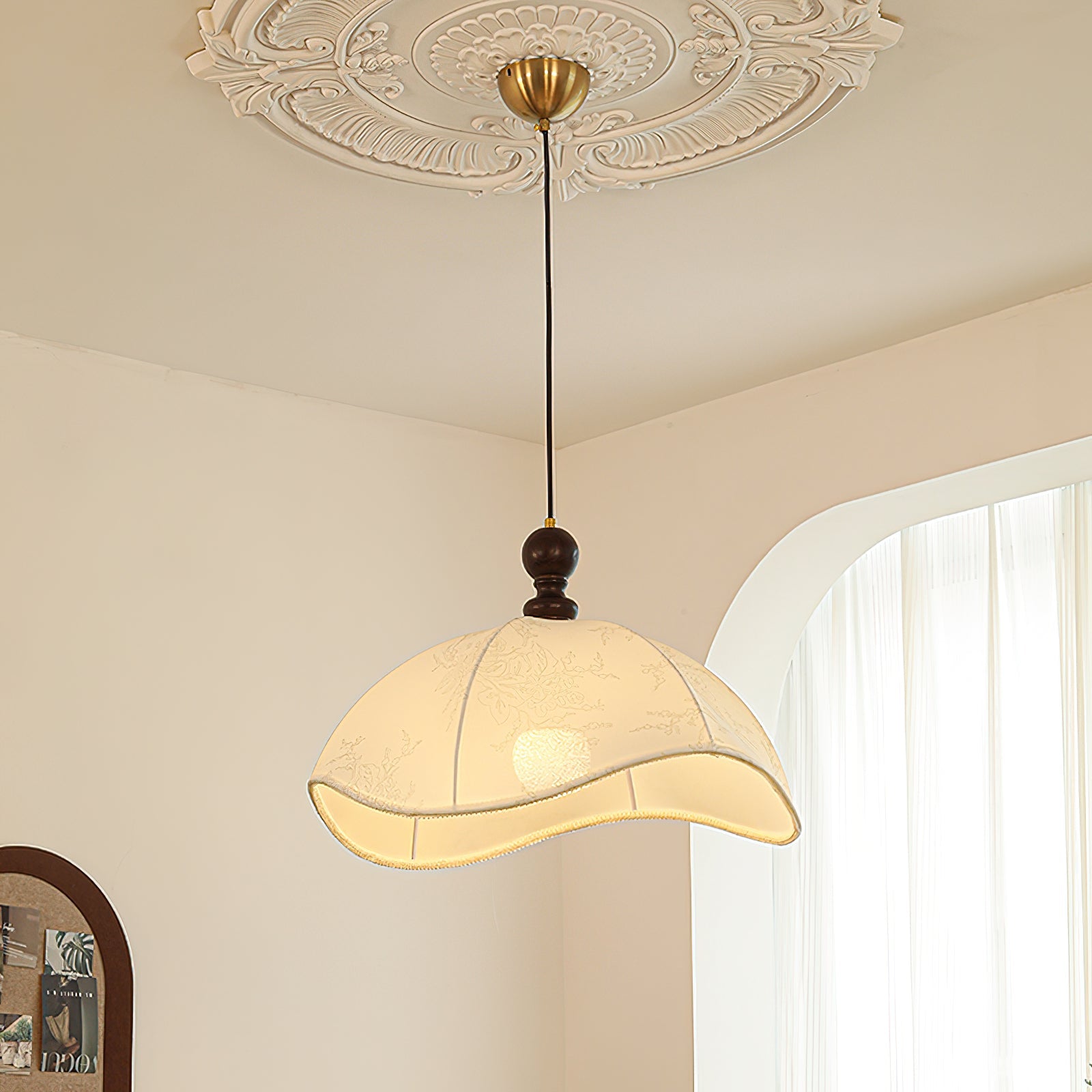 Oriente Modern Fabric Pendant Light