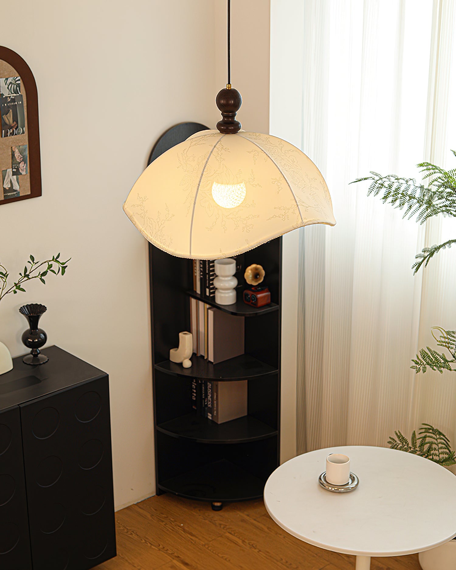 Oriente Modern Fabric Pendant Light